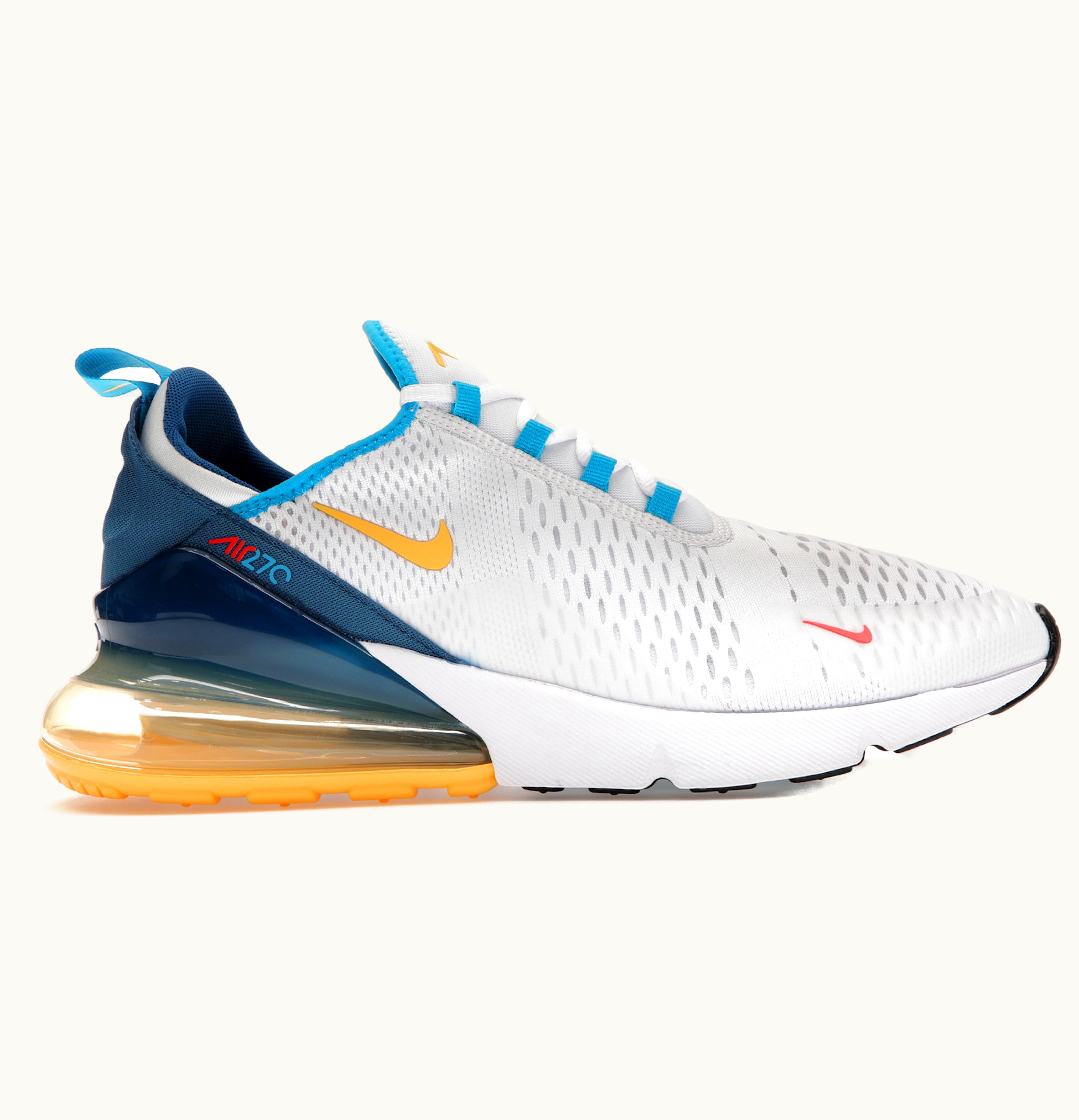 Nike Nike Air Max 270 White Industrial Blue Citron Pulse