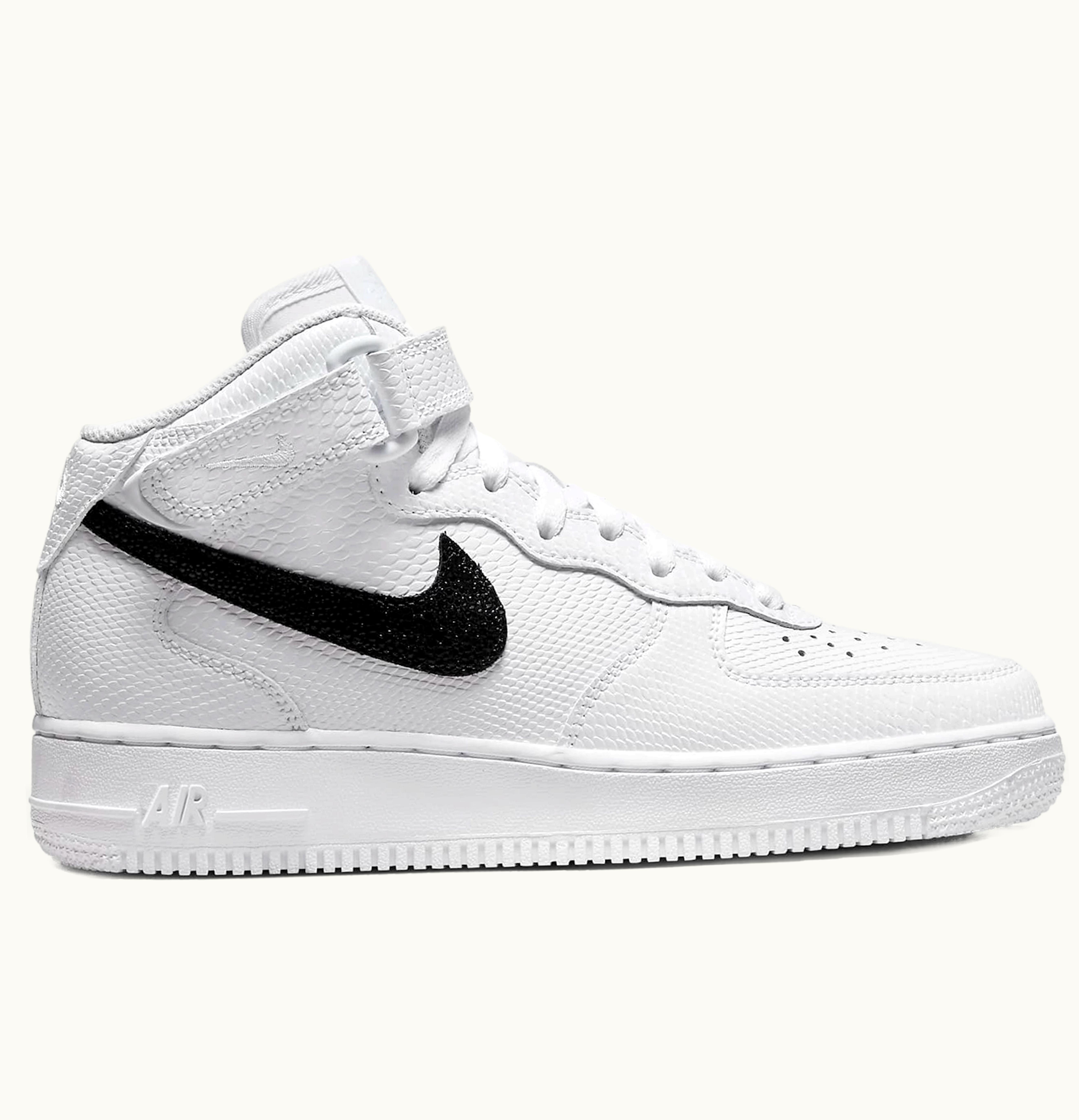 Nike Nike Air Force 1 Mid 07 Snakeskin White Black Womens