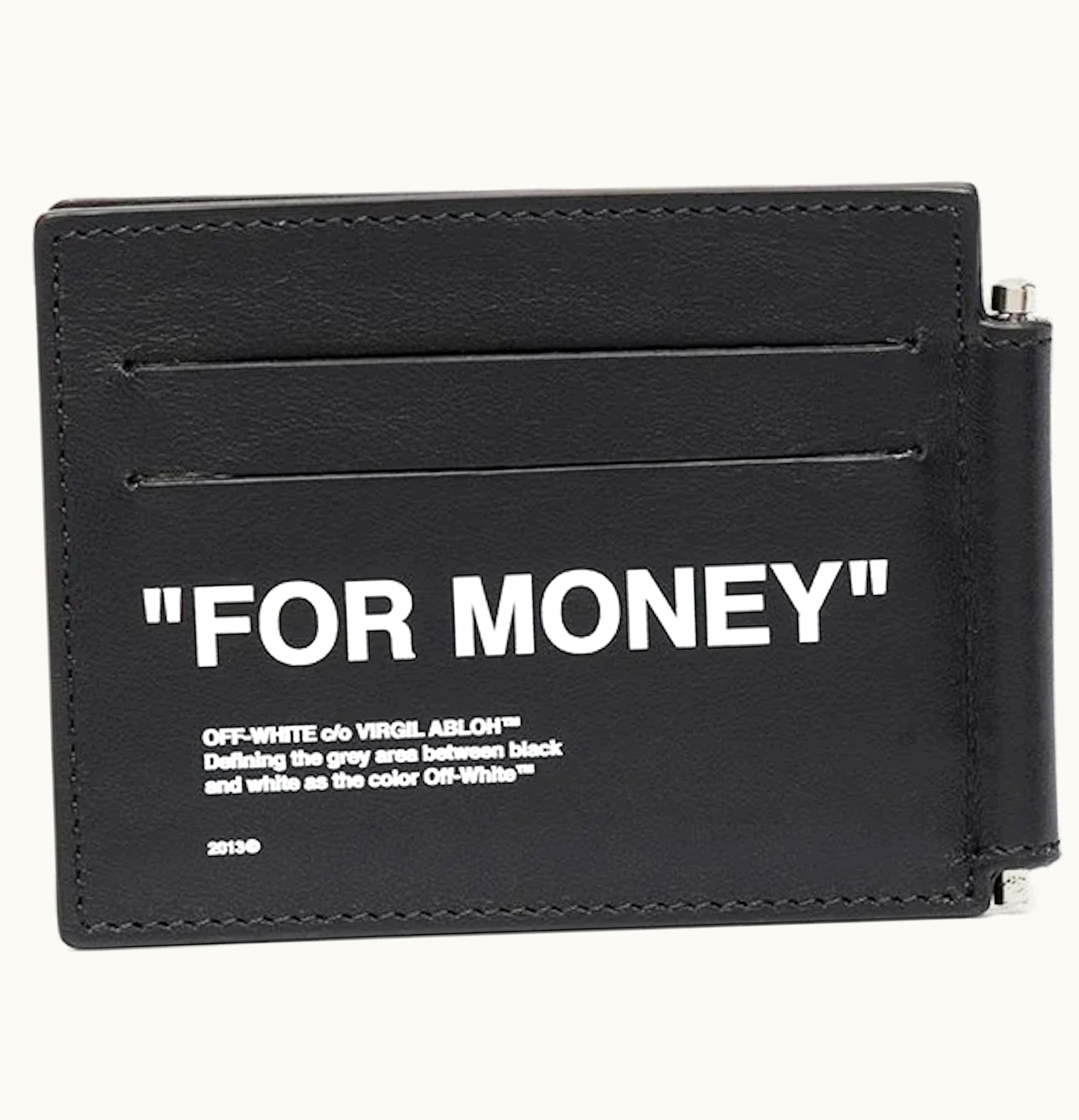 OFF-WHITE OFF WHITE For MONEY Bill Clip Wallet Black