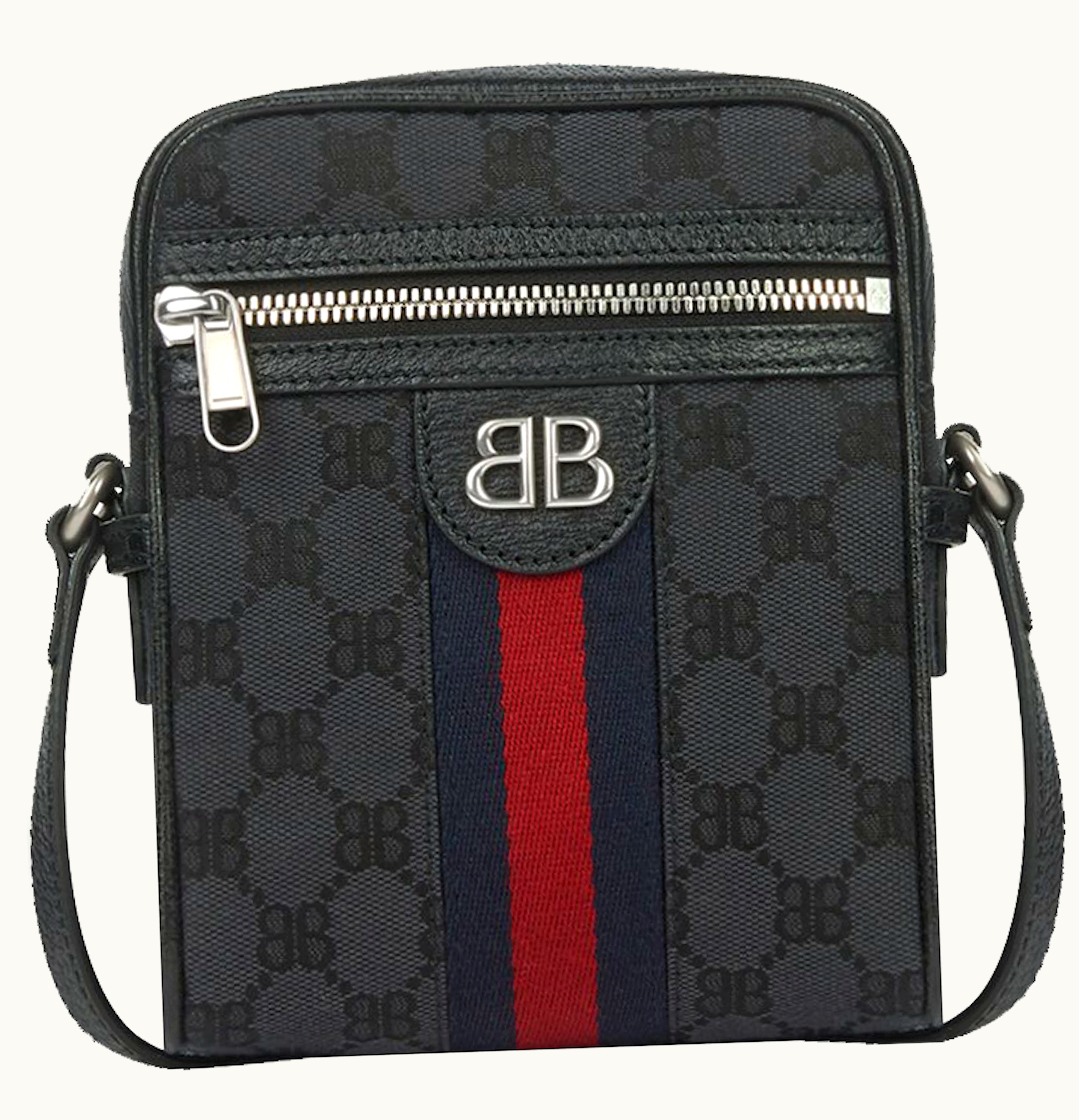 Gucci Gucci x Balenciaga The Hacker Project Shoulder Zip Bag Black