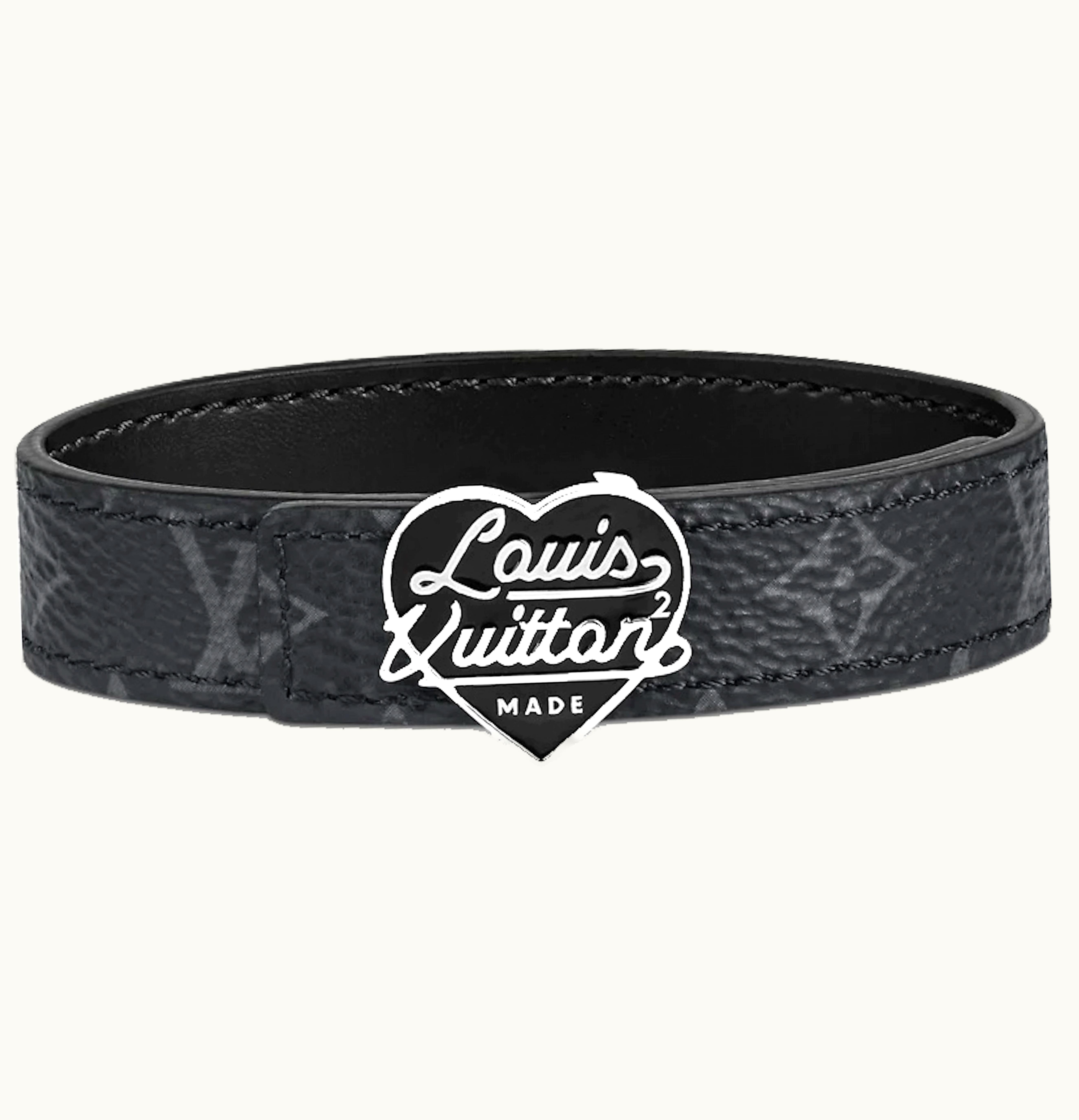 Louis Vuitton Louis Vuitton x Nigo LV Heart 14mm Reversible Bracelet Black
