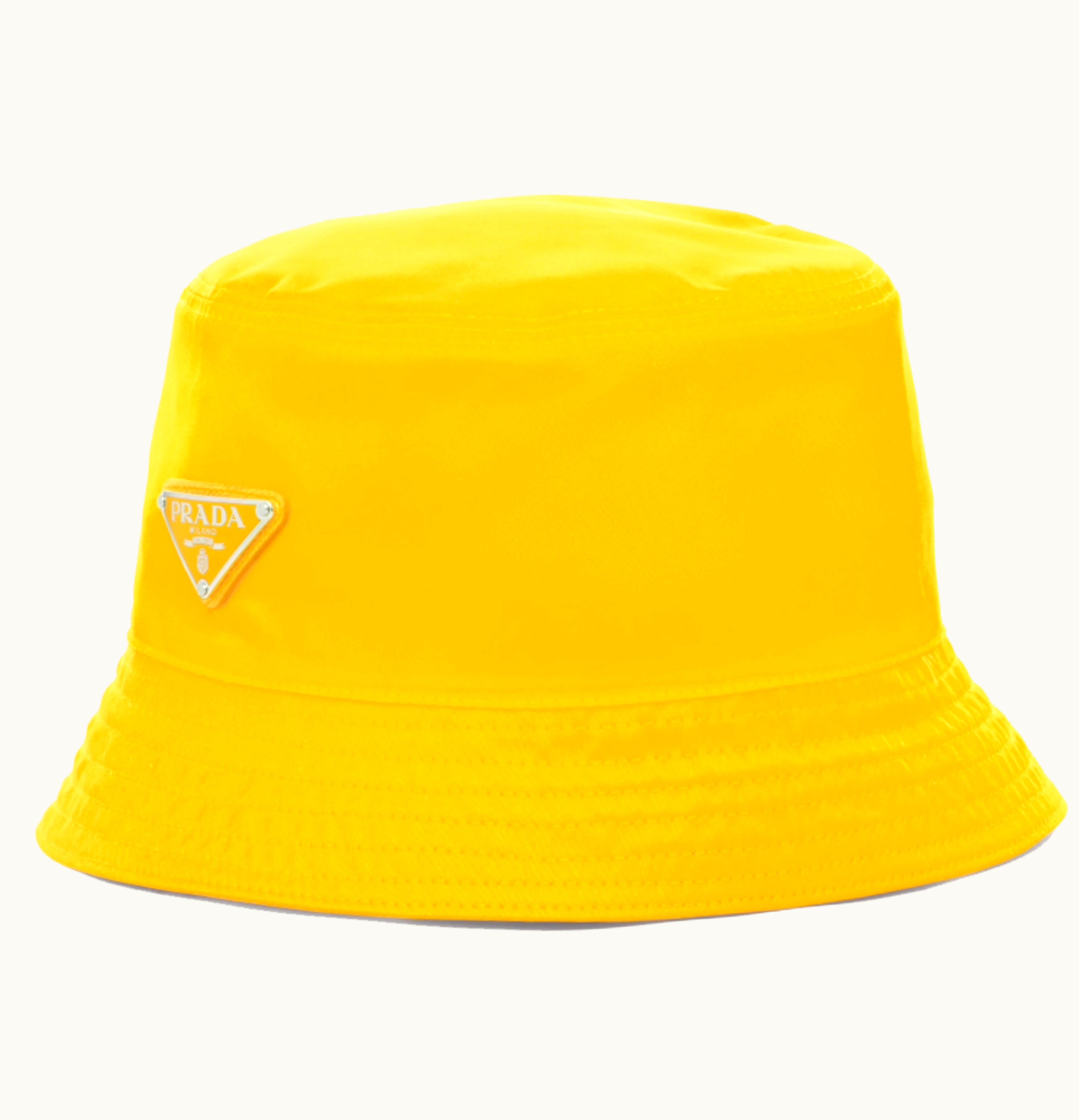 Prada Prada Nylon Bucket Hat M Yellow