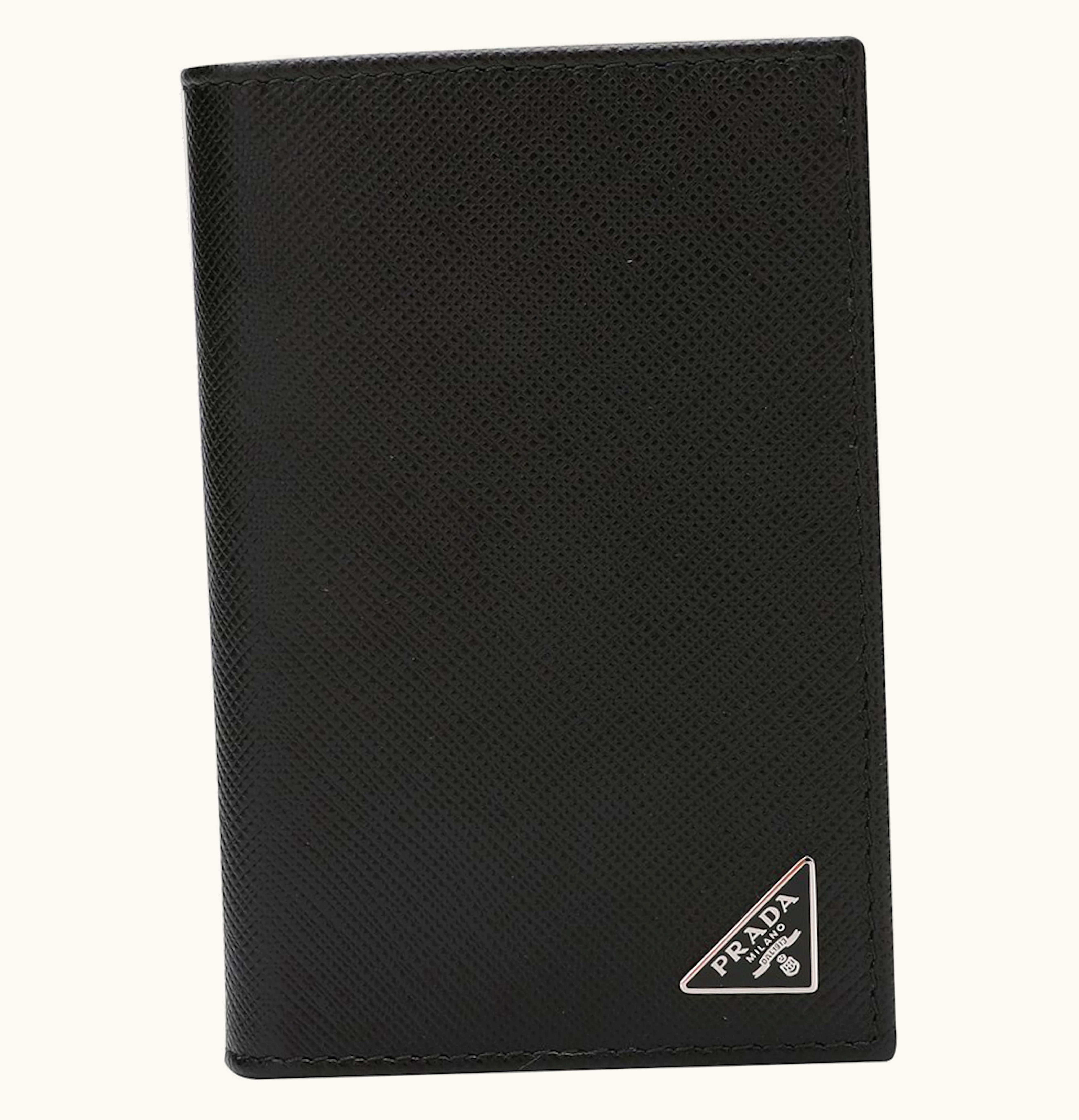 Prada Prada Leather Card Holder Black