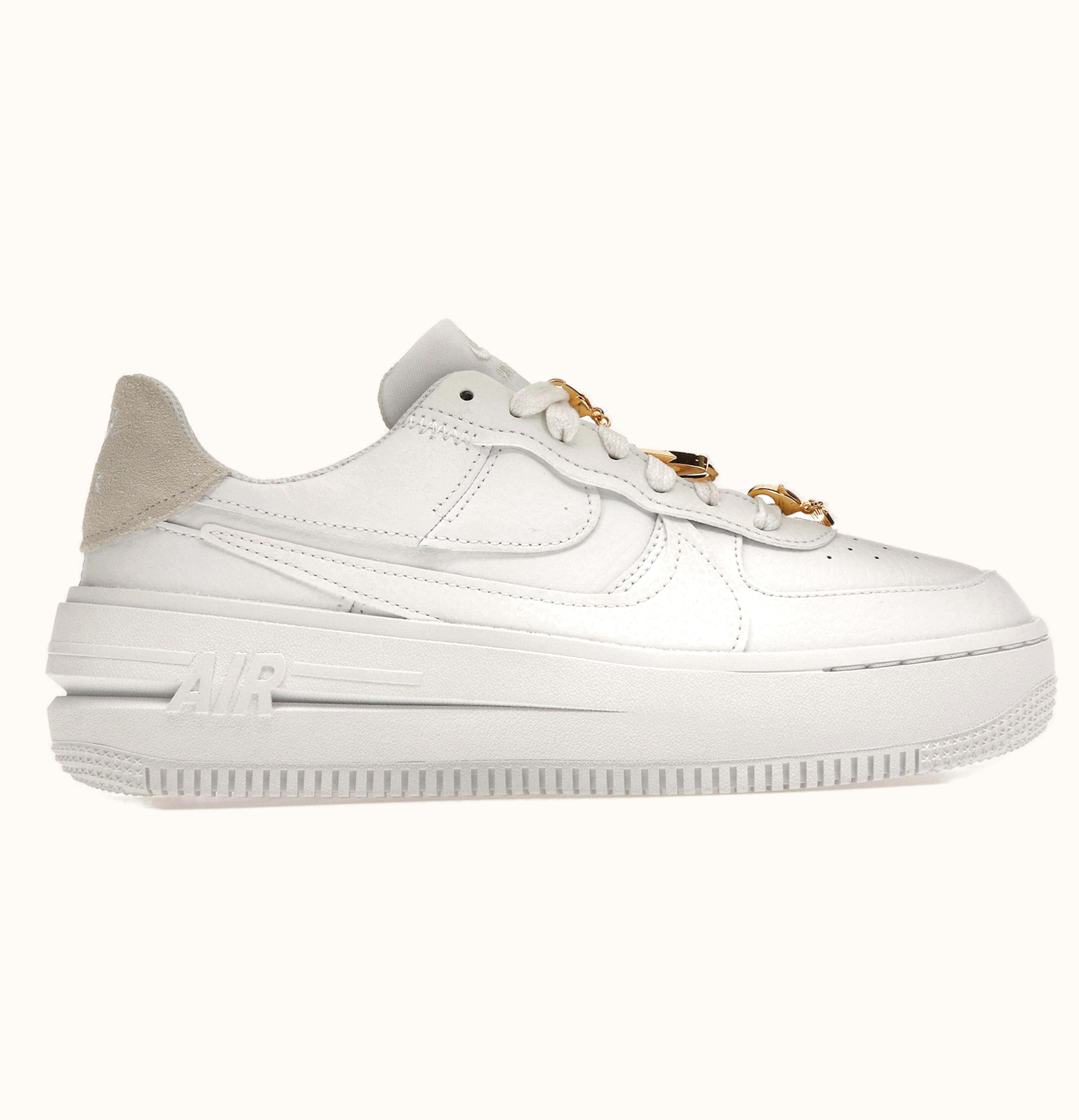 Nike Nike Air Force 1 Low Pltaform White Metallic Gold Summit White W