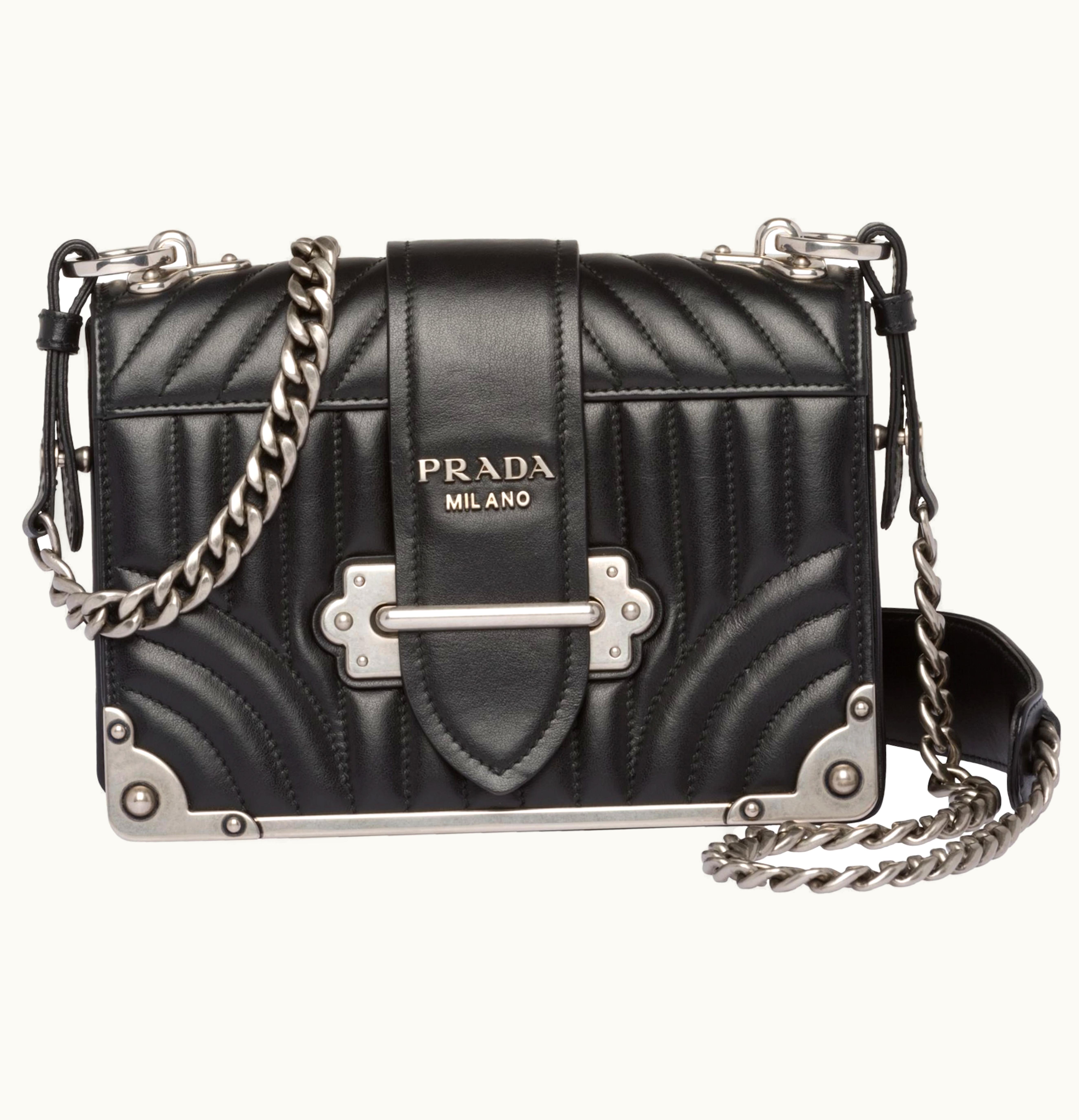 Prada Prada Cahier Diagramme Chain Black