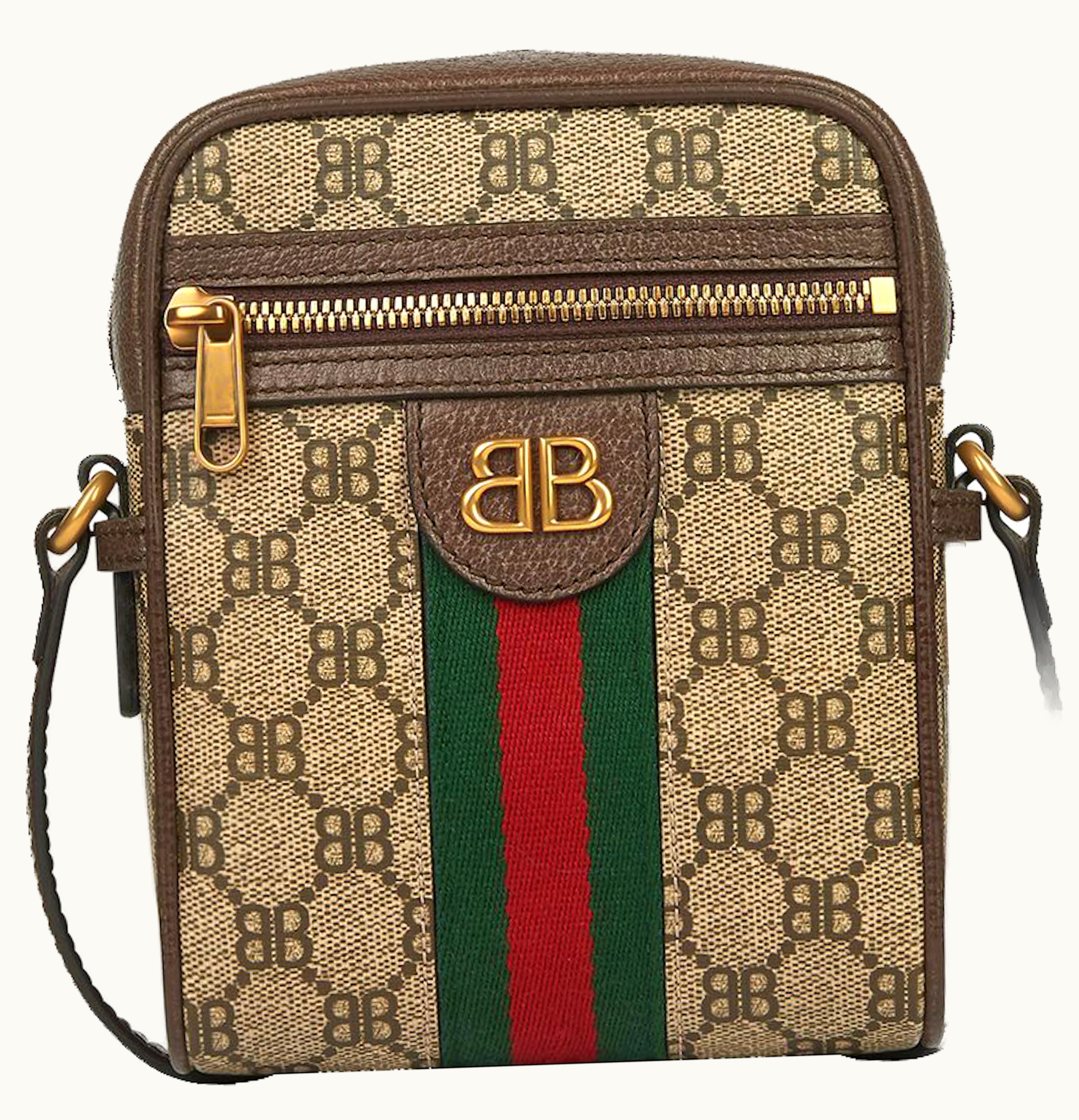 Gucci Gucci x Balenciaga The Hacker Project Shoulder Zip Bag Beige