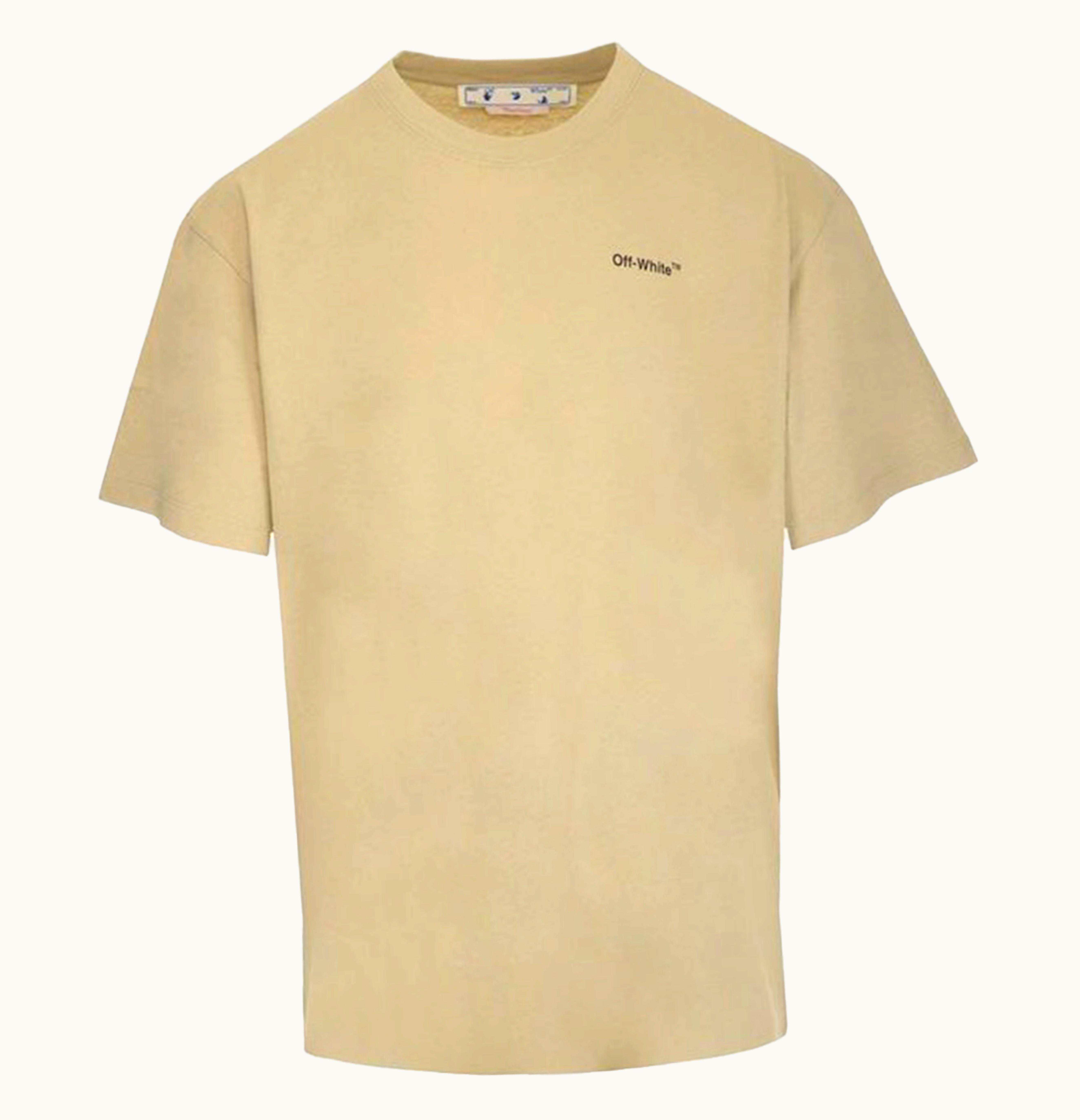 OFF-WHITE OFF WHITE Caravaggio Saint Jerome Writing Arrows Oversized T Shirt Beige Black White