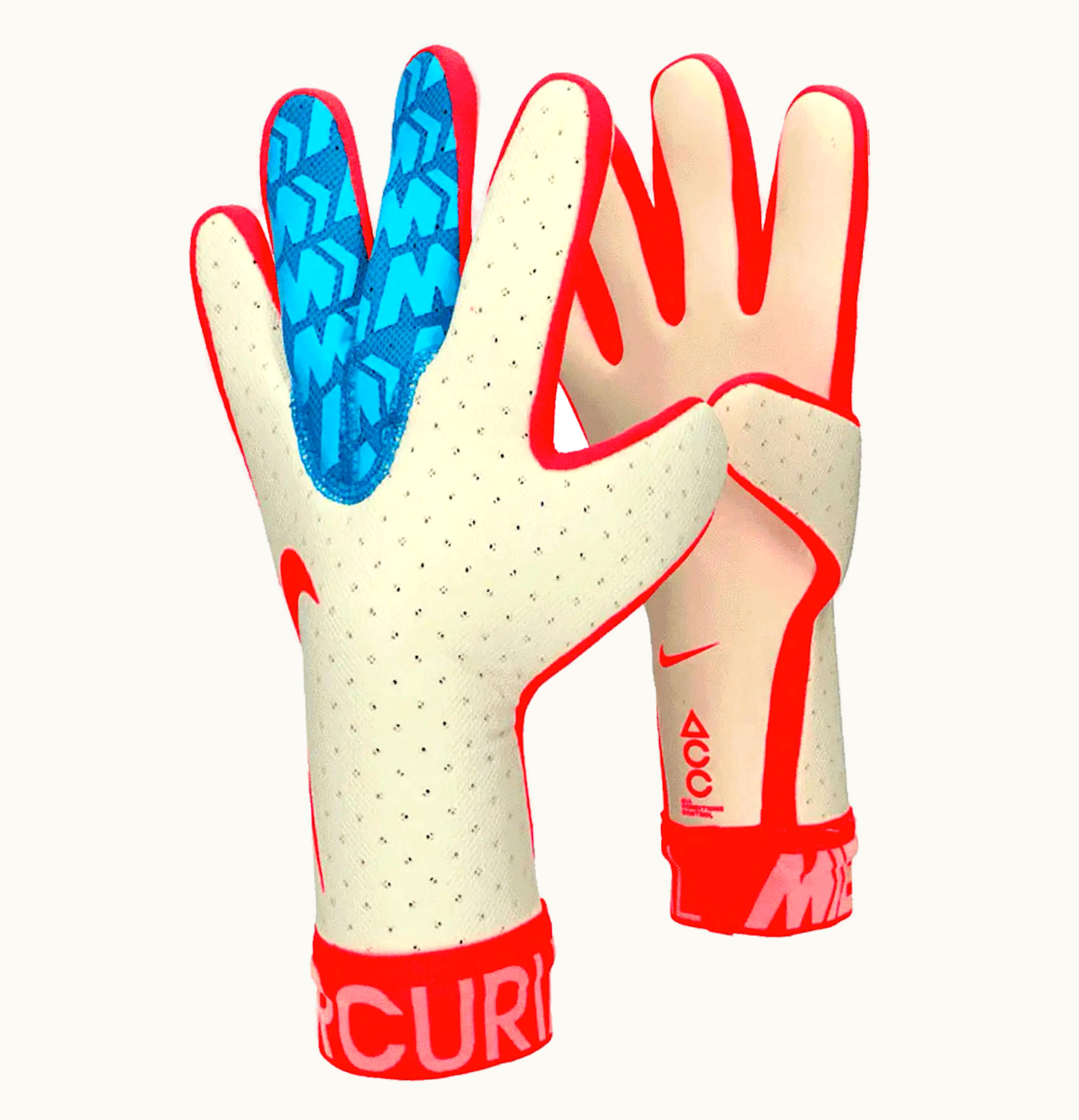 Nike Nike Mercurial Touch Elite Goalkeeper Gloves White Aqua Blue