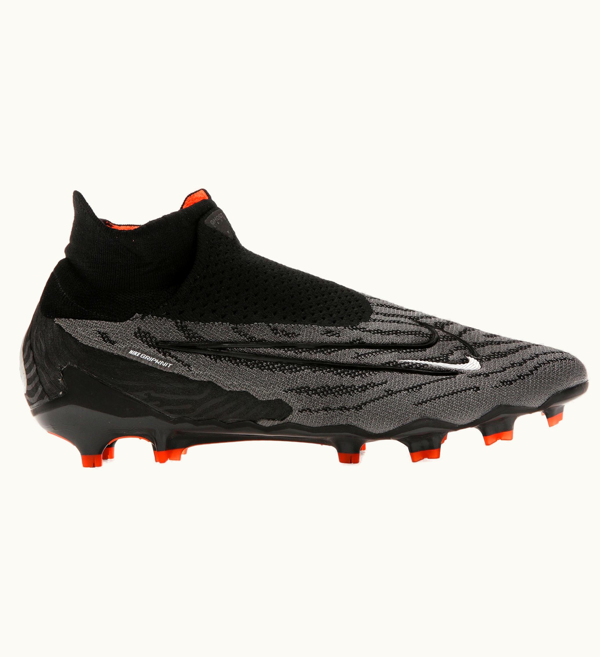 Nike Gripknit Phantom Gx Elite Dynamic Fit Fg Black Dark Smoke Grey Total Orange