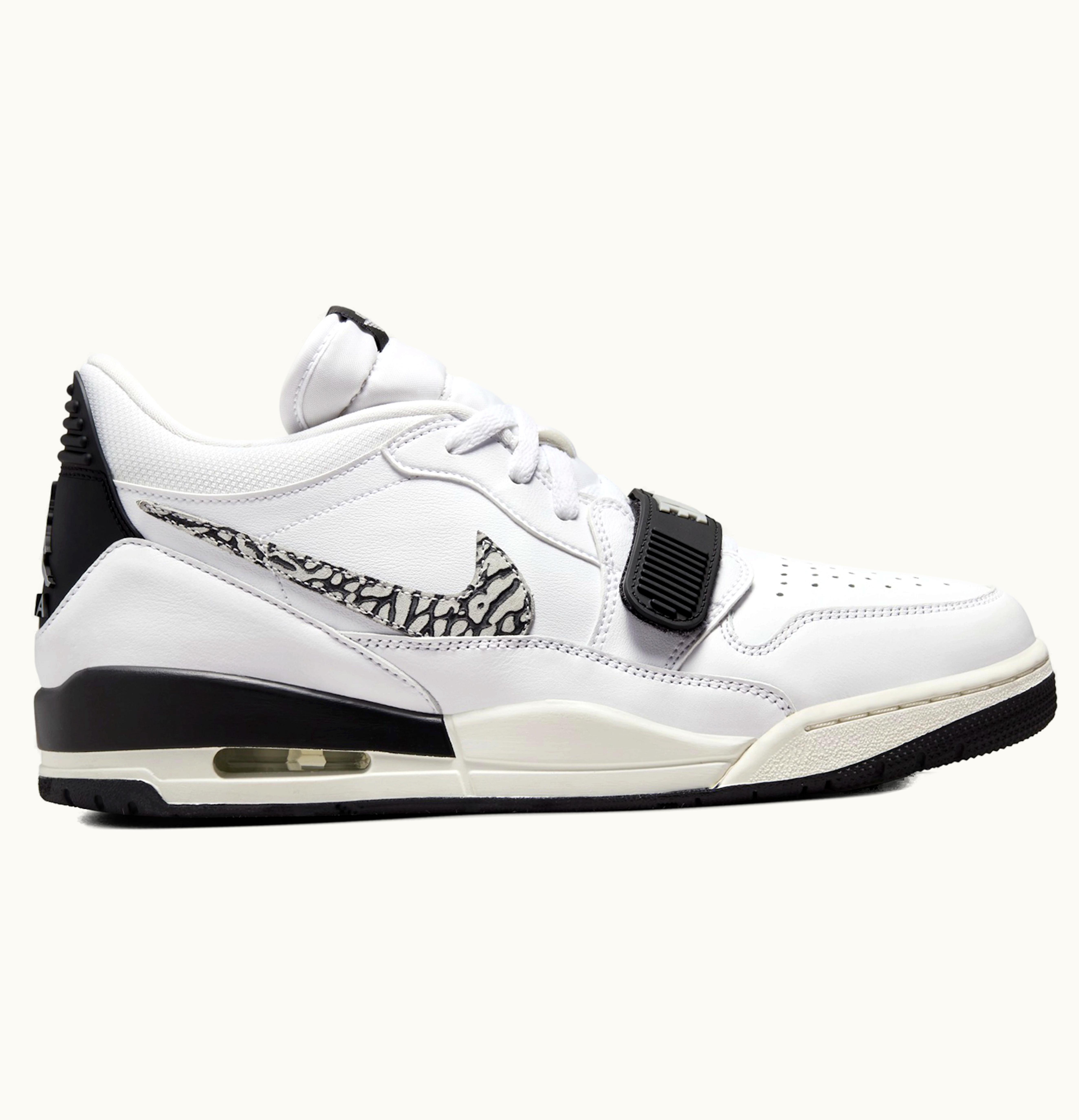 Jordan Air Jordan Legacy 312 Low White Black Elephant Swoosh