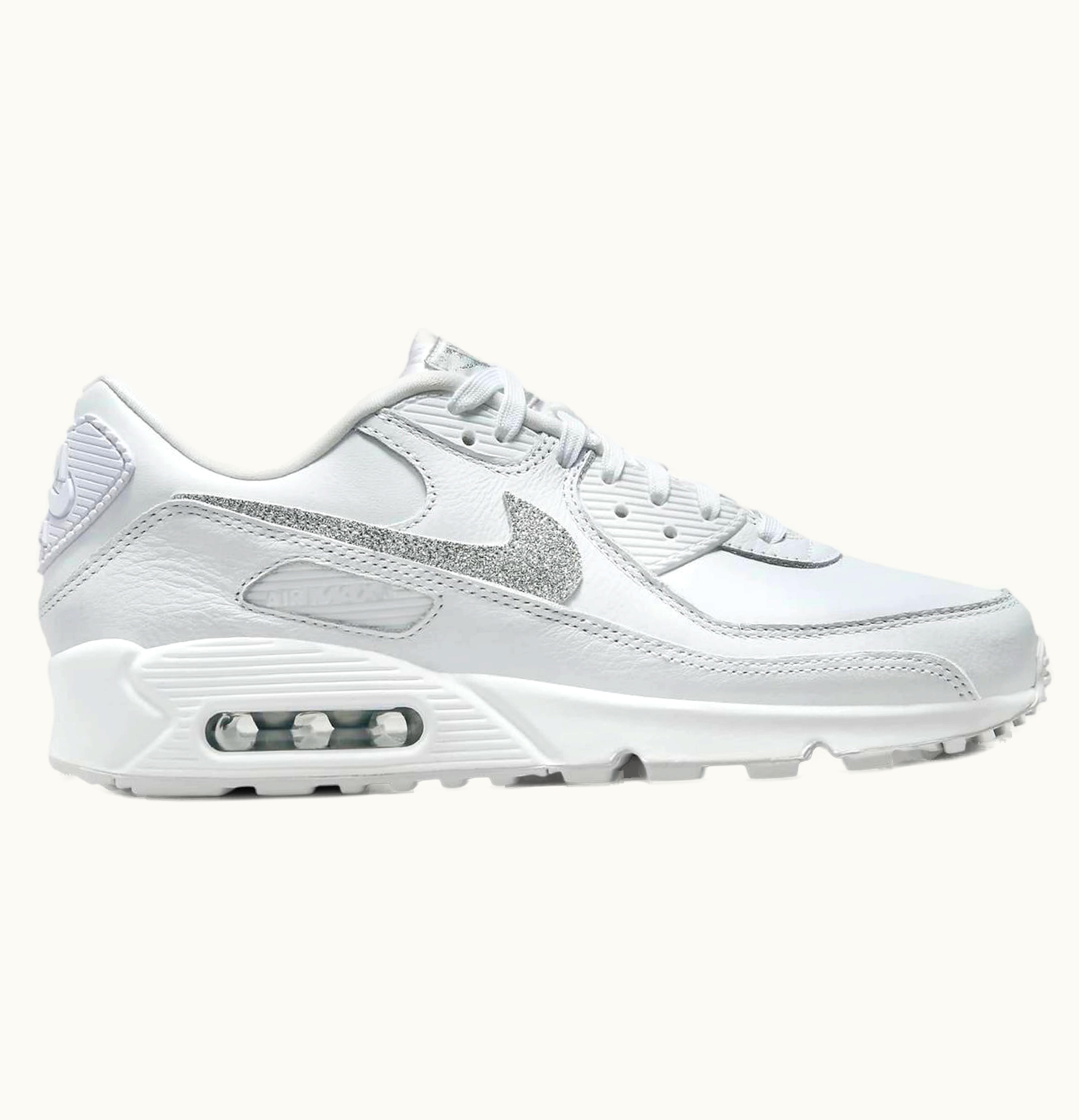 Nike Air Max 90 SE Silver Glitter Womens