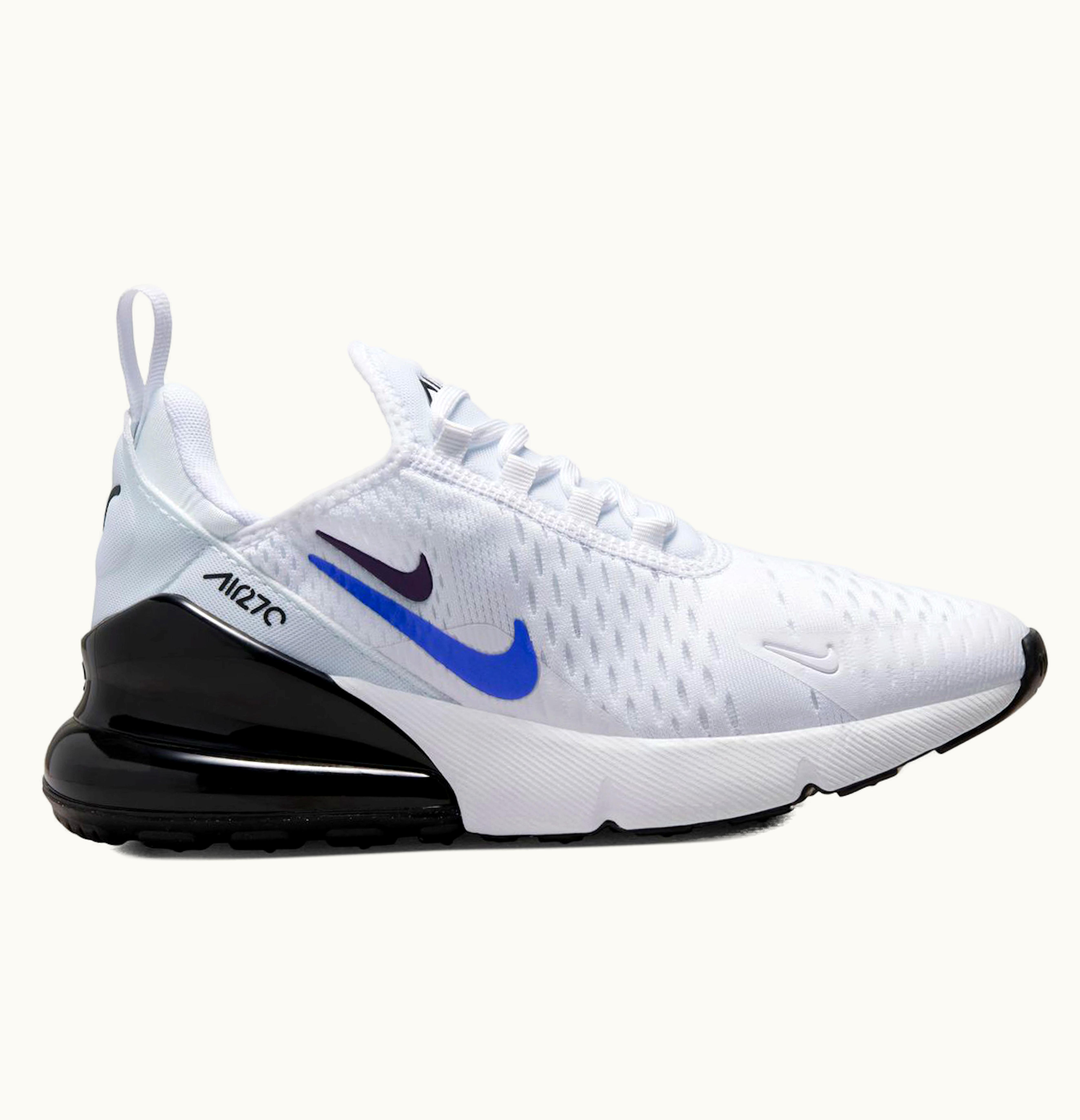 Nike Air Max 270 White Black Hyper Royal Gs