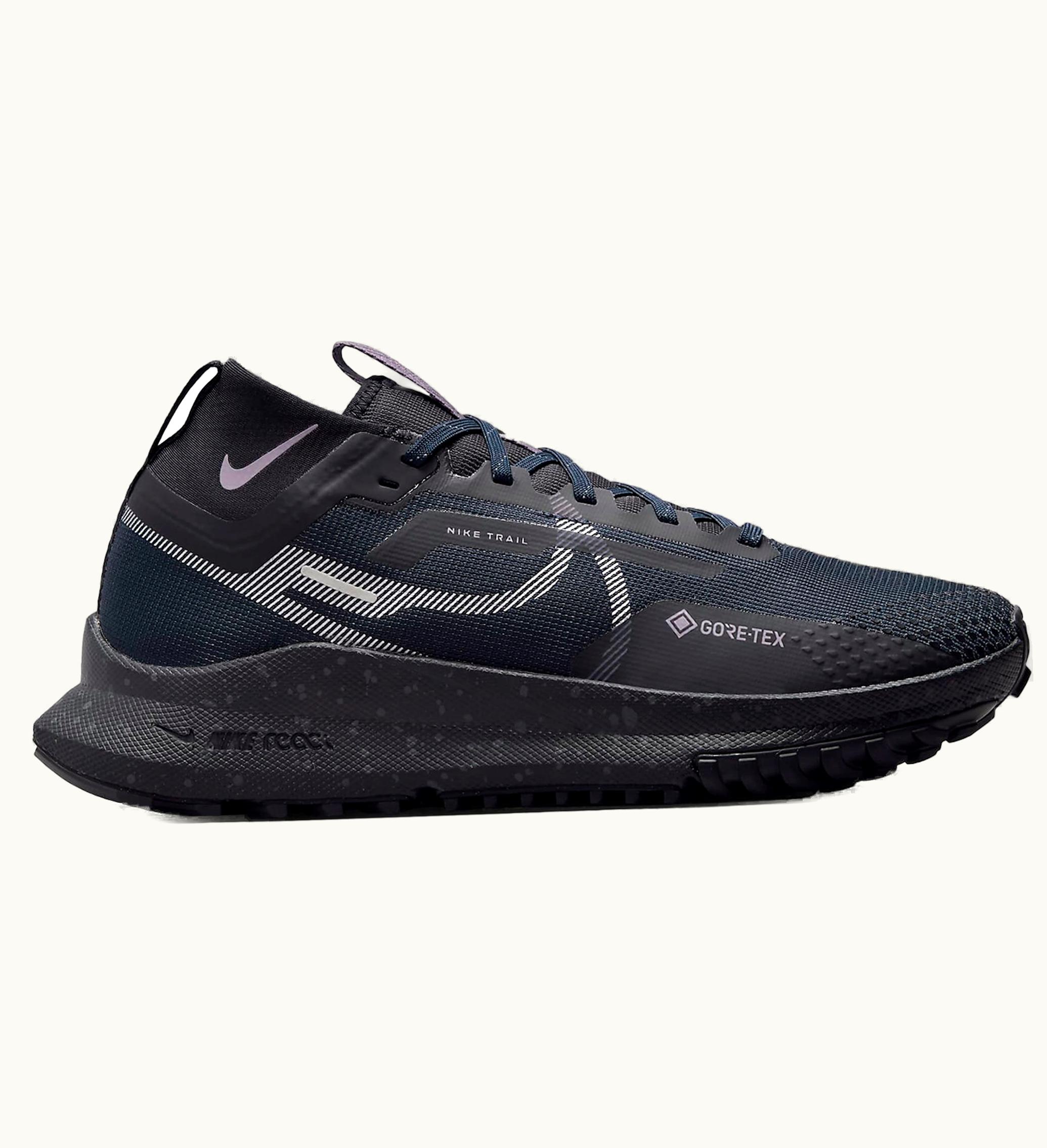 Nike Pegasus Trail 4 Gore Tex Dark Obsidian Metallic Silver Womens