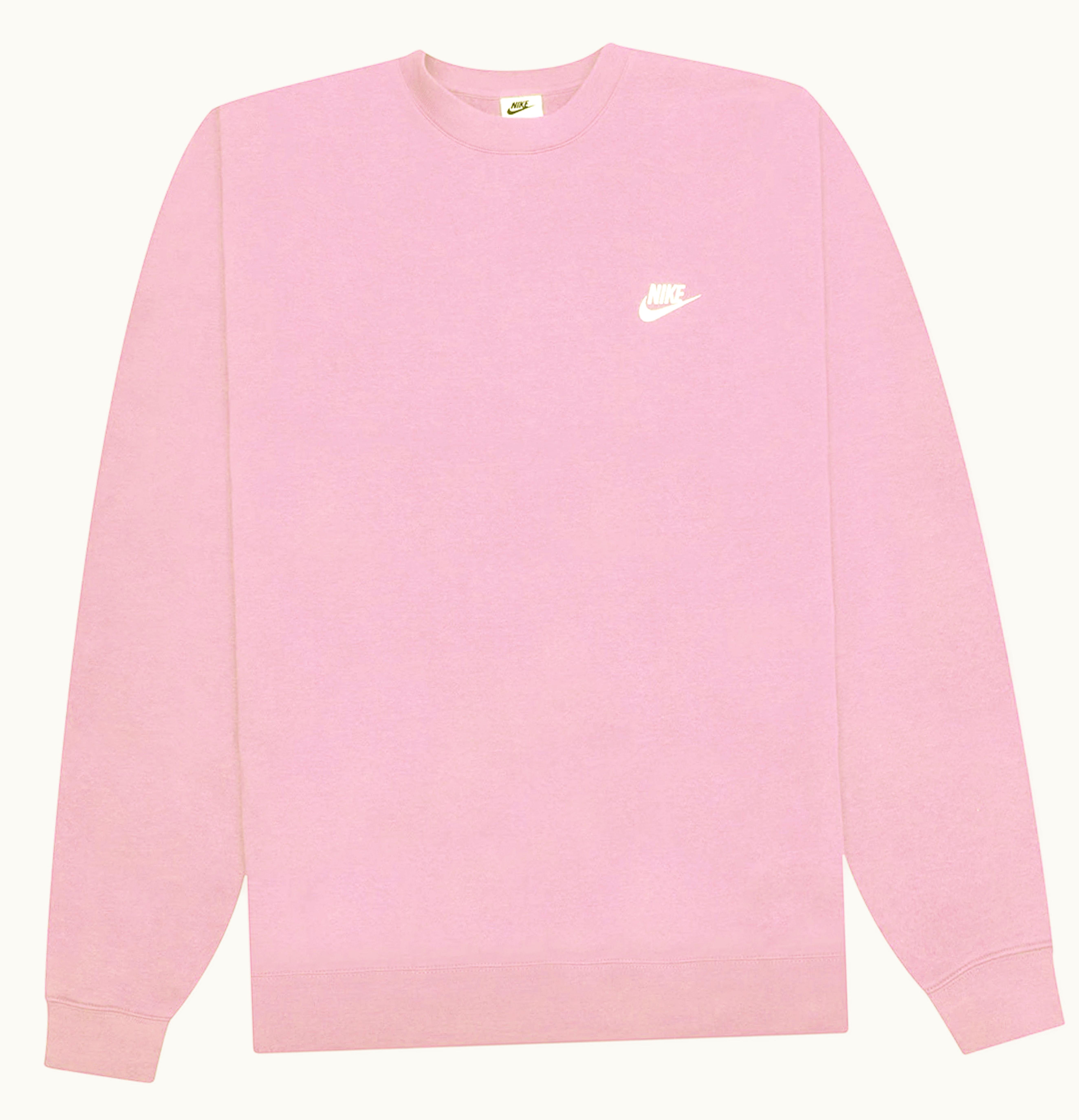 Nike Nike Sportswear Club Fleece Crewneck Pink Bloom White