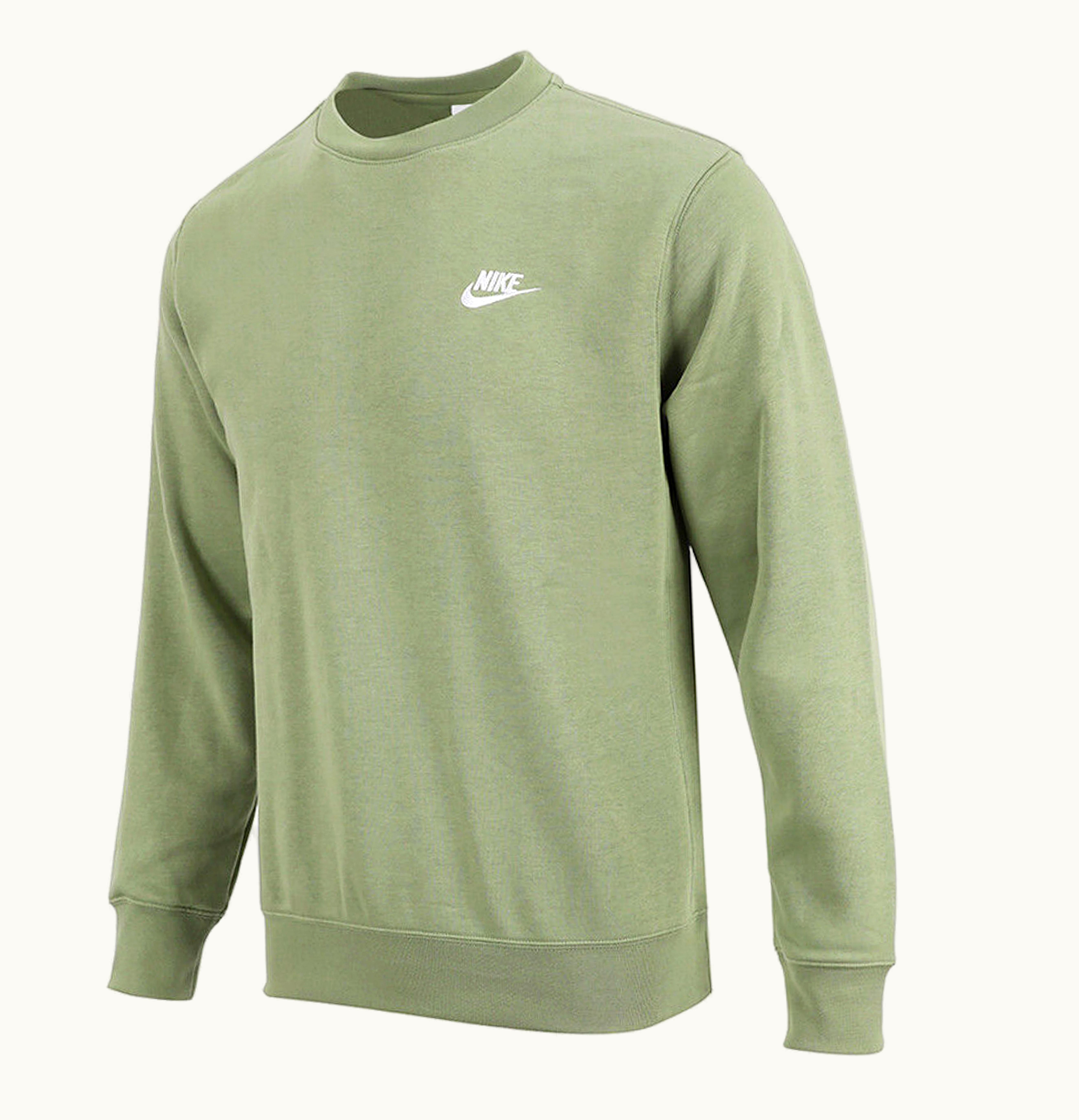 Nike Nike Sportswear Club Fleece Crewneck Oil Green White