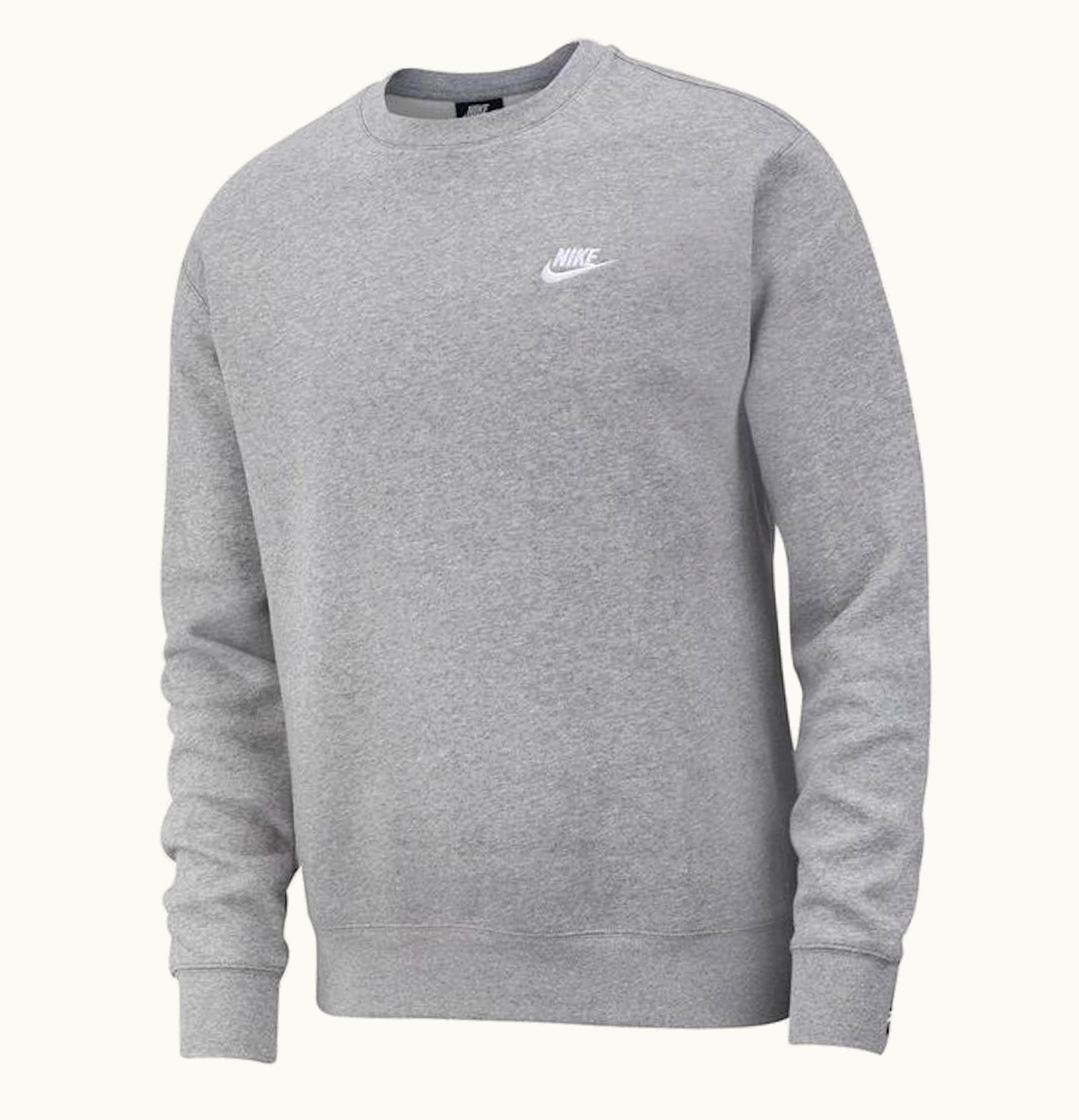 Nike Nike Sportswear Club Fleece Crewneck Dark Grey Heather White