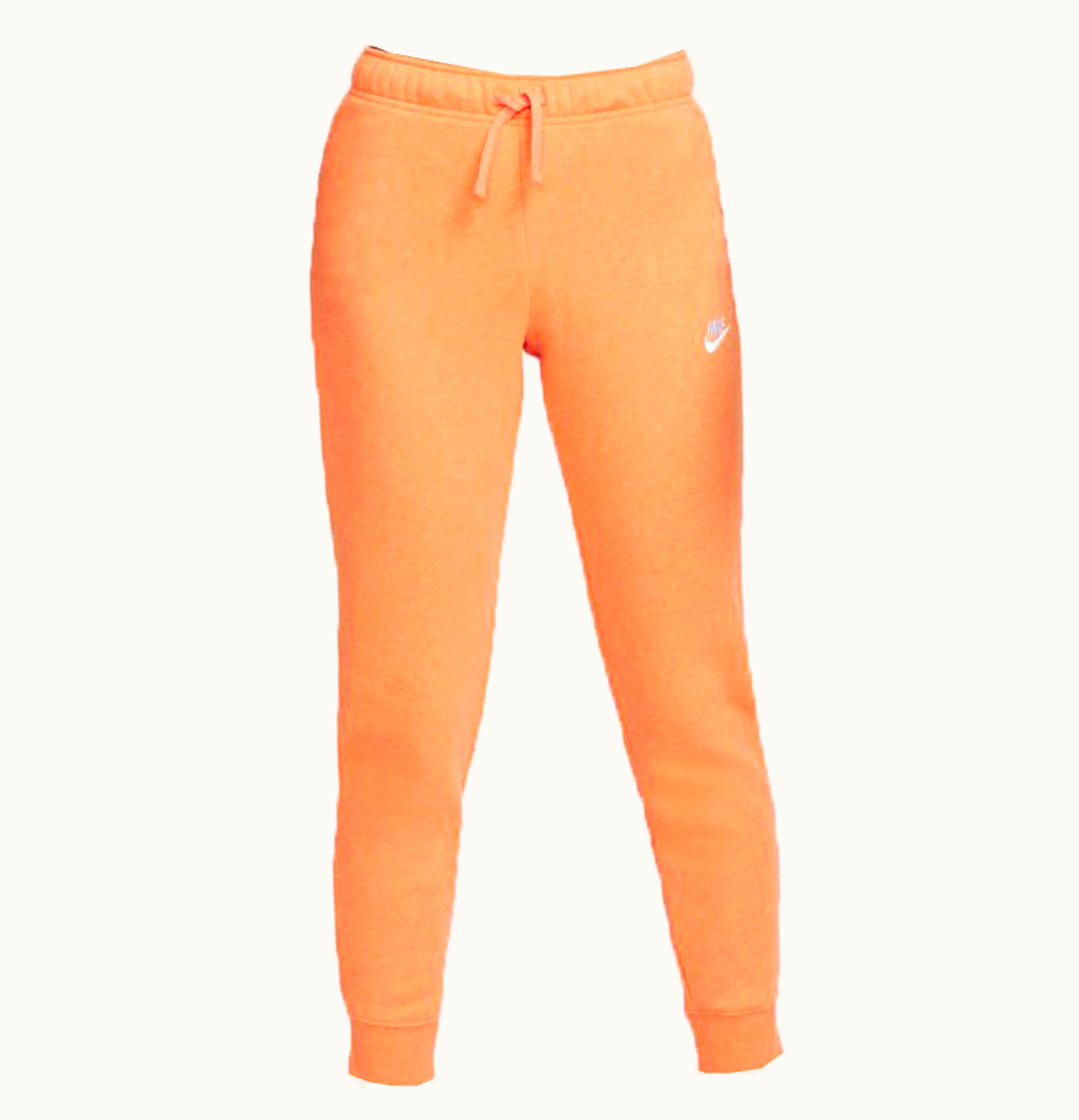 Nike Nike Sportswear Womens Club Fleece Jogger Pants Orange Trance Htr White