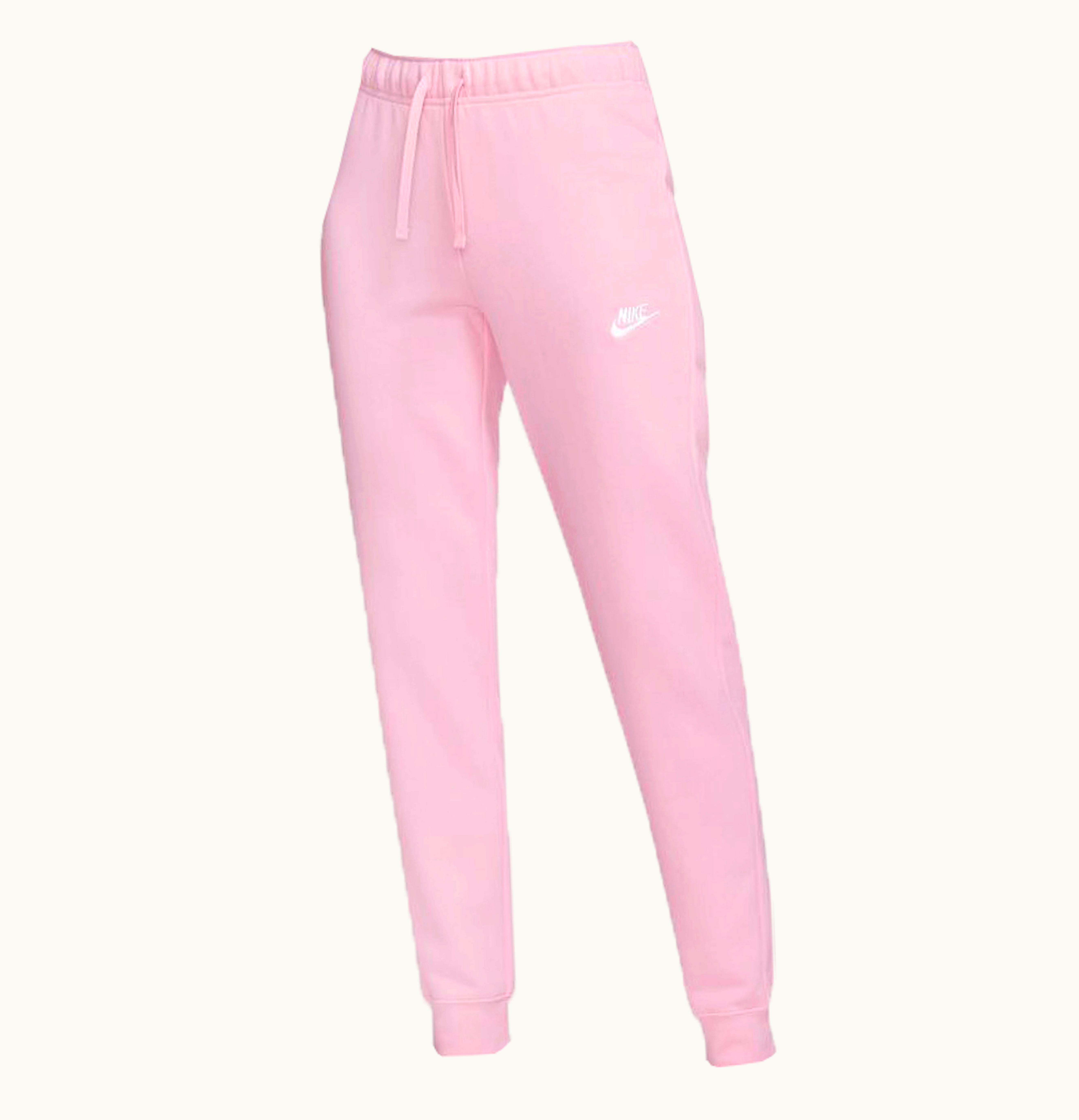 Nike Nike Sportswear Womens Club Fleece Jogger Pants Med Soft Pink White