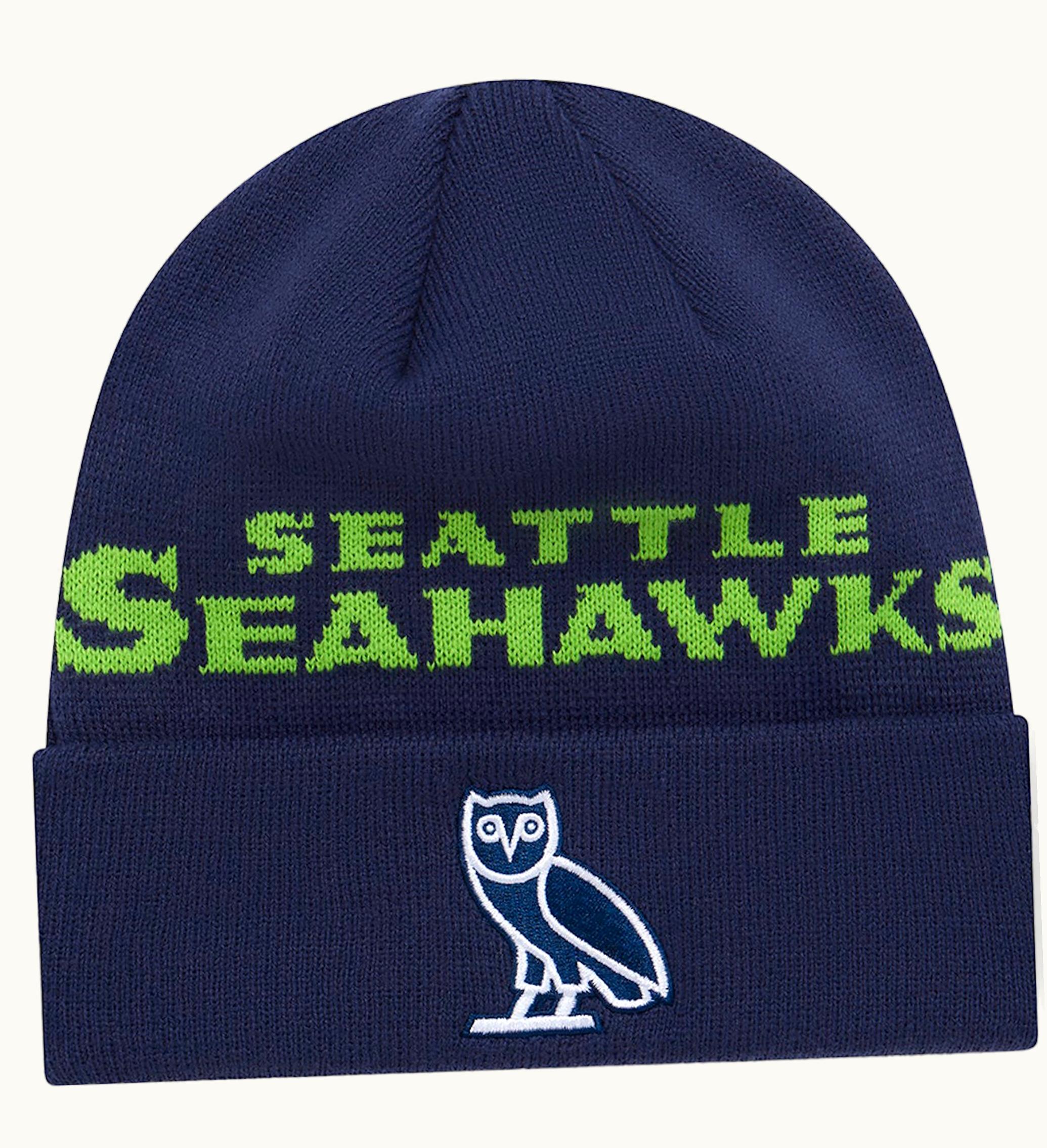OVO OVO X NFL Seattle Seahawks New Era Beanie Blue