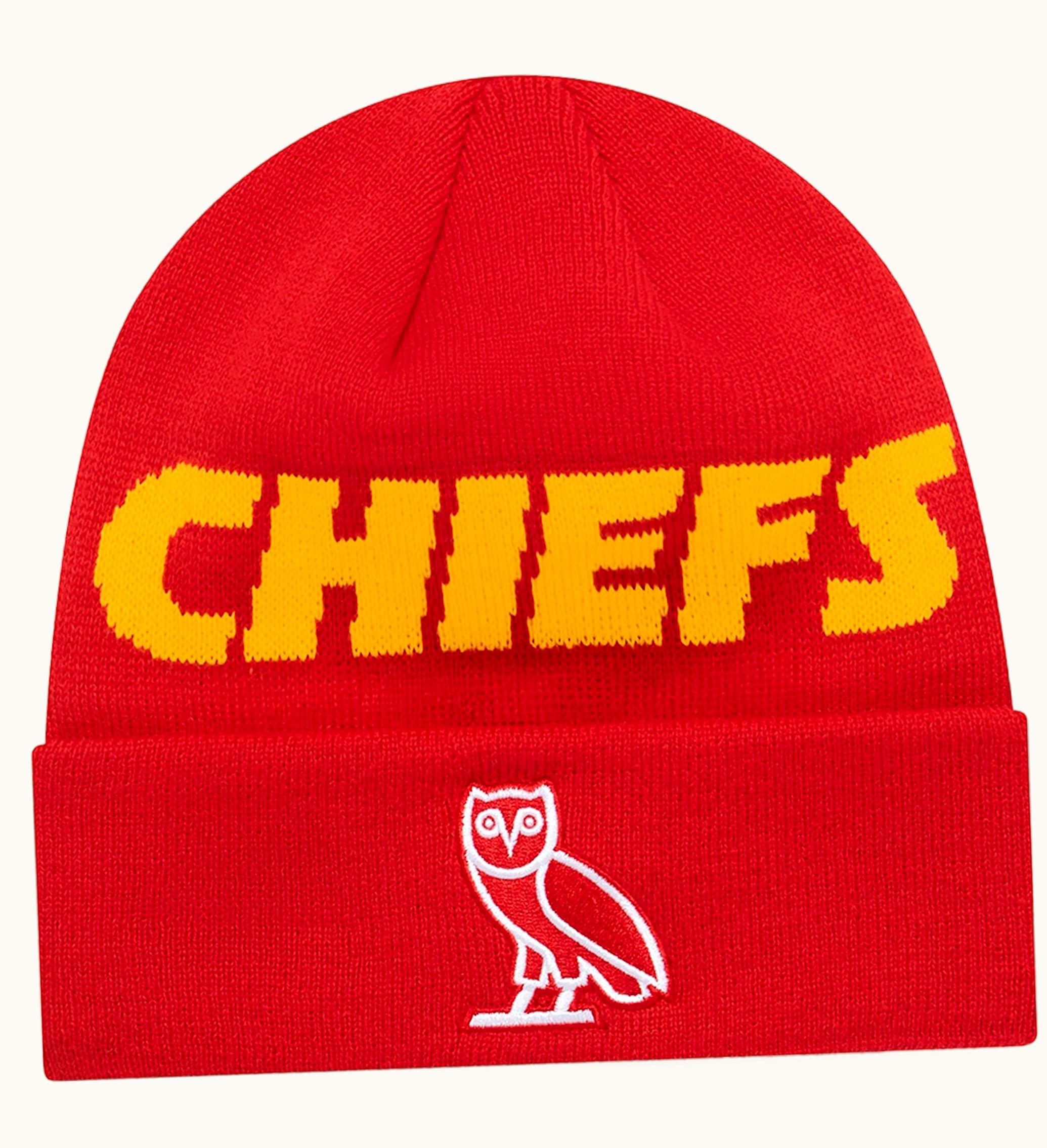 OVO OVO X NFL Kansas City Chiefs New Era Beanie Red