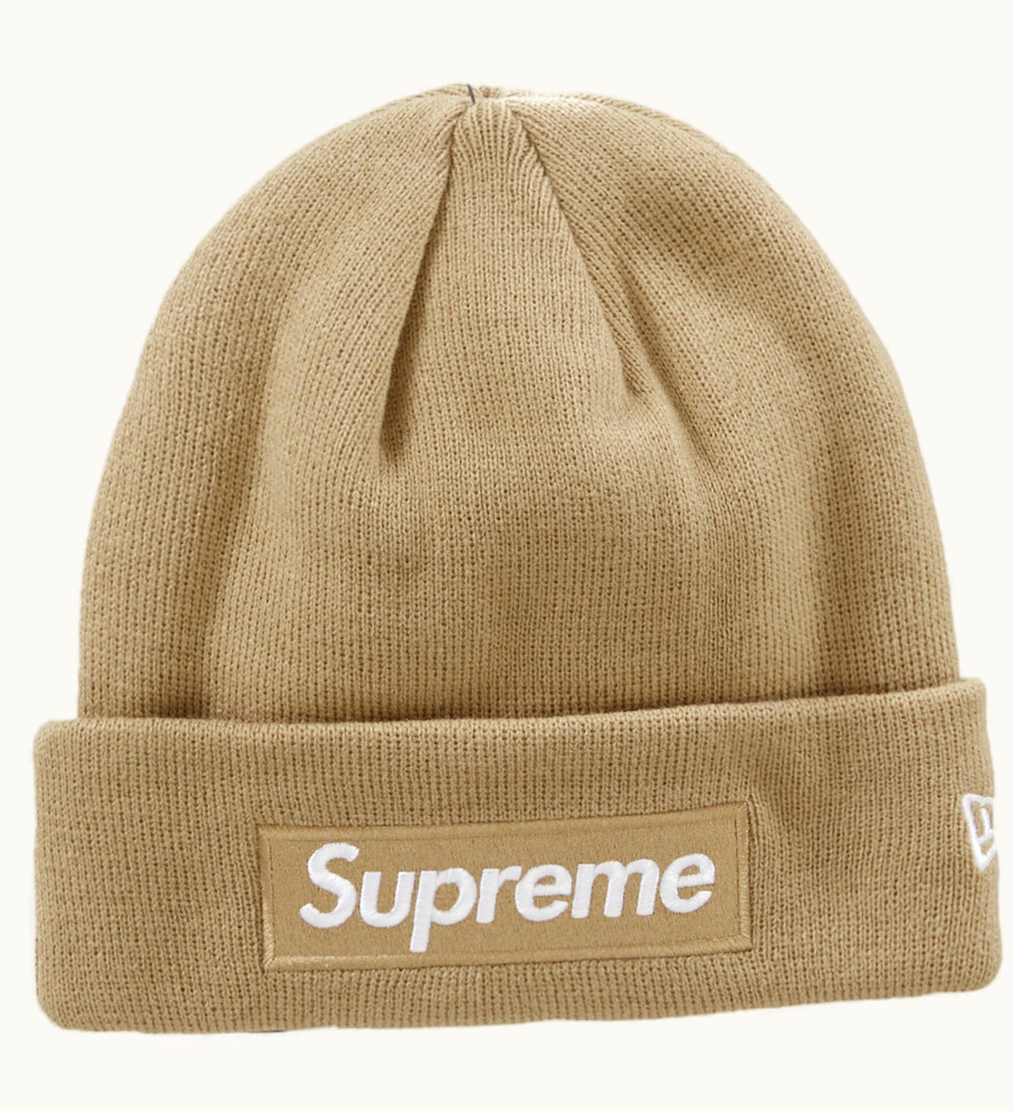Supreme Supreme New Era Box Logo Beanie FW23 Dark Sand