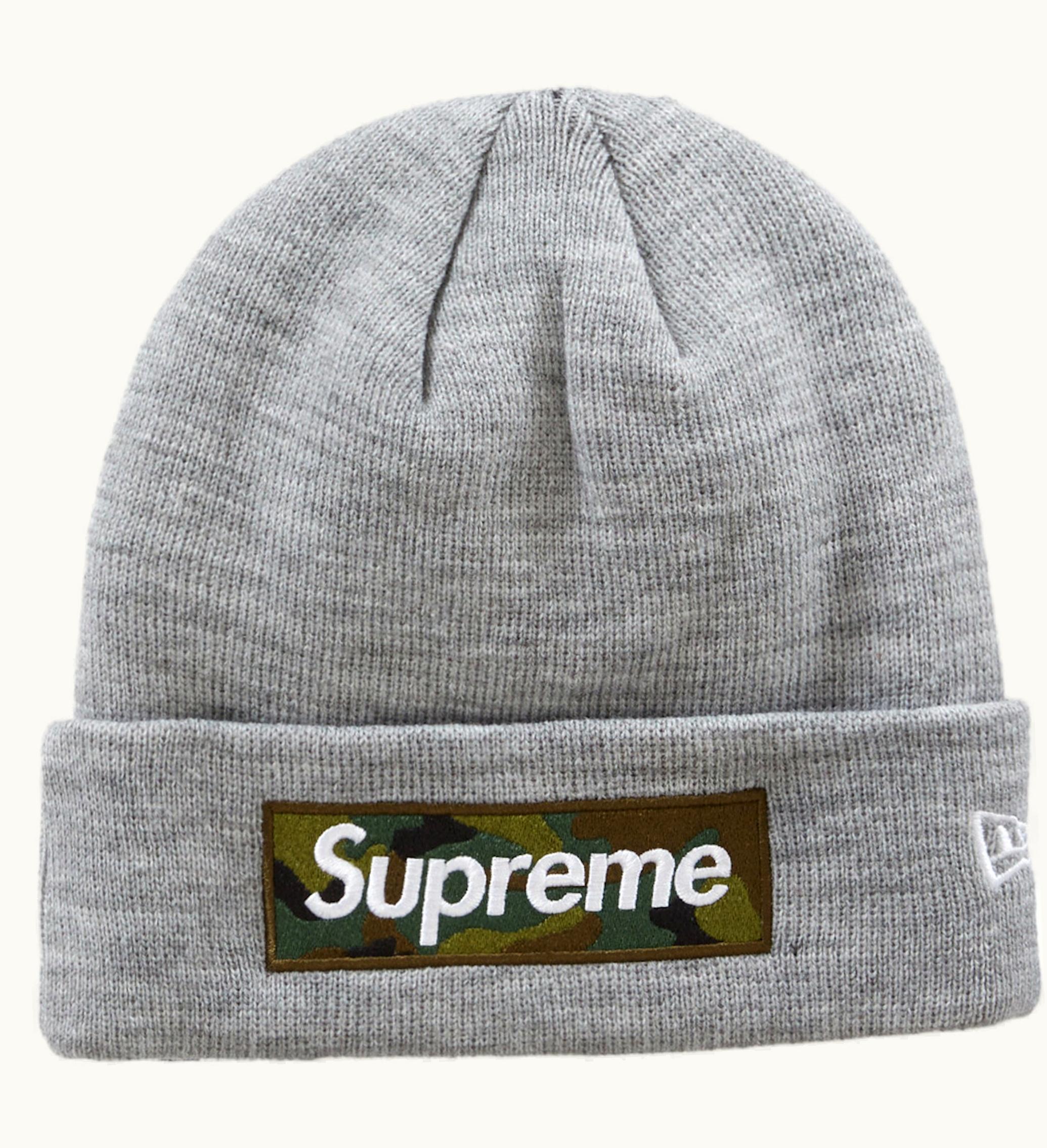 Supreme Supreme New Era Box Logo Beanie FW23 Heather Grey