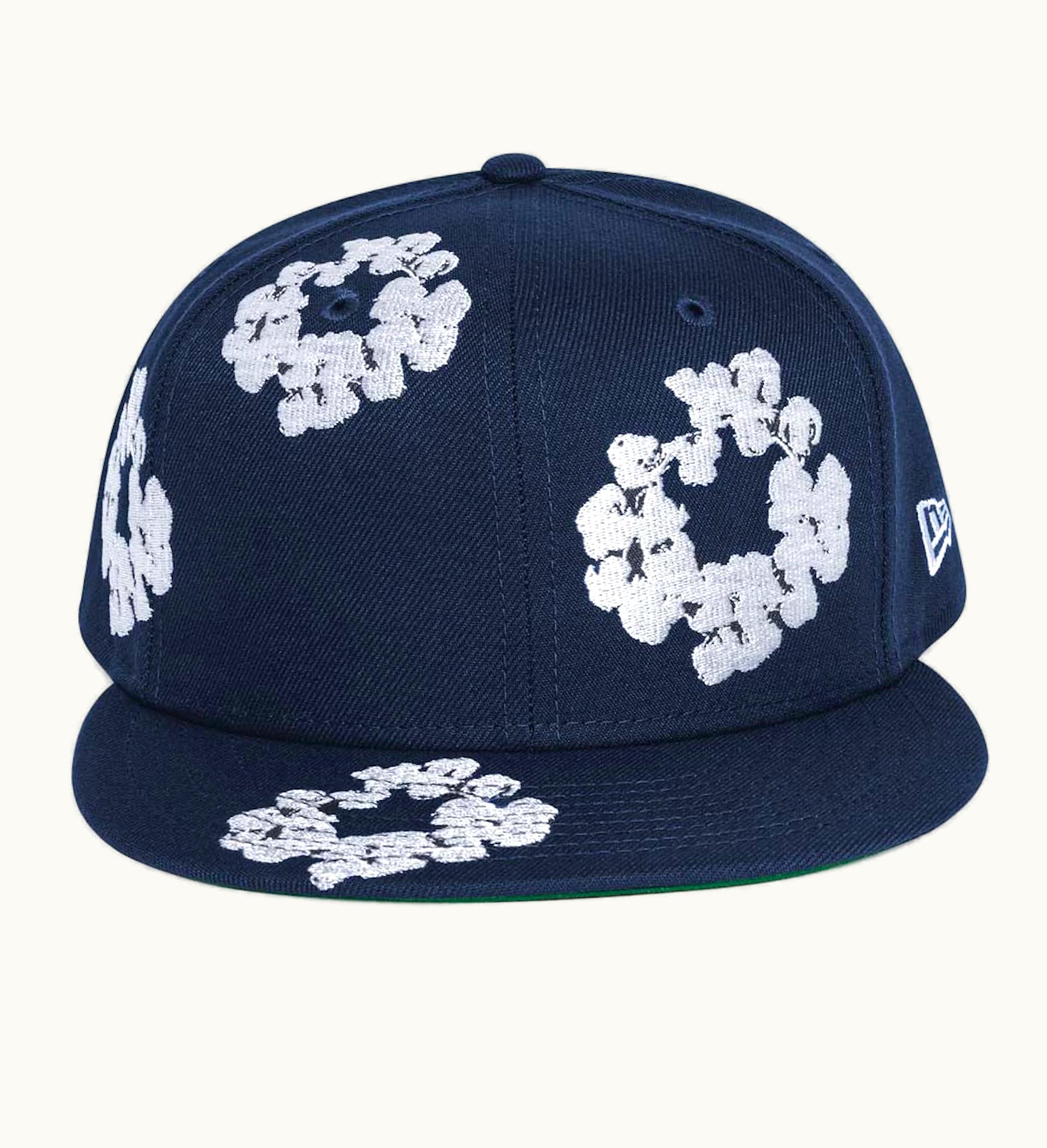 Denim Tears Denim Tears New Era Cotton Wreath 59 50 Cap Navy
