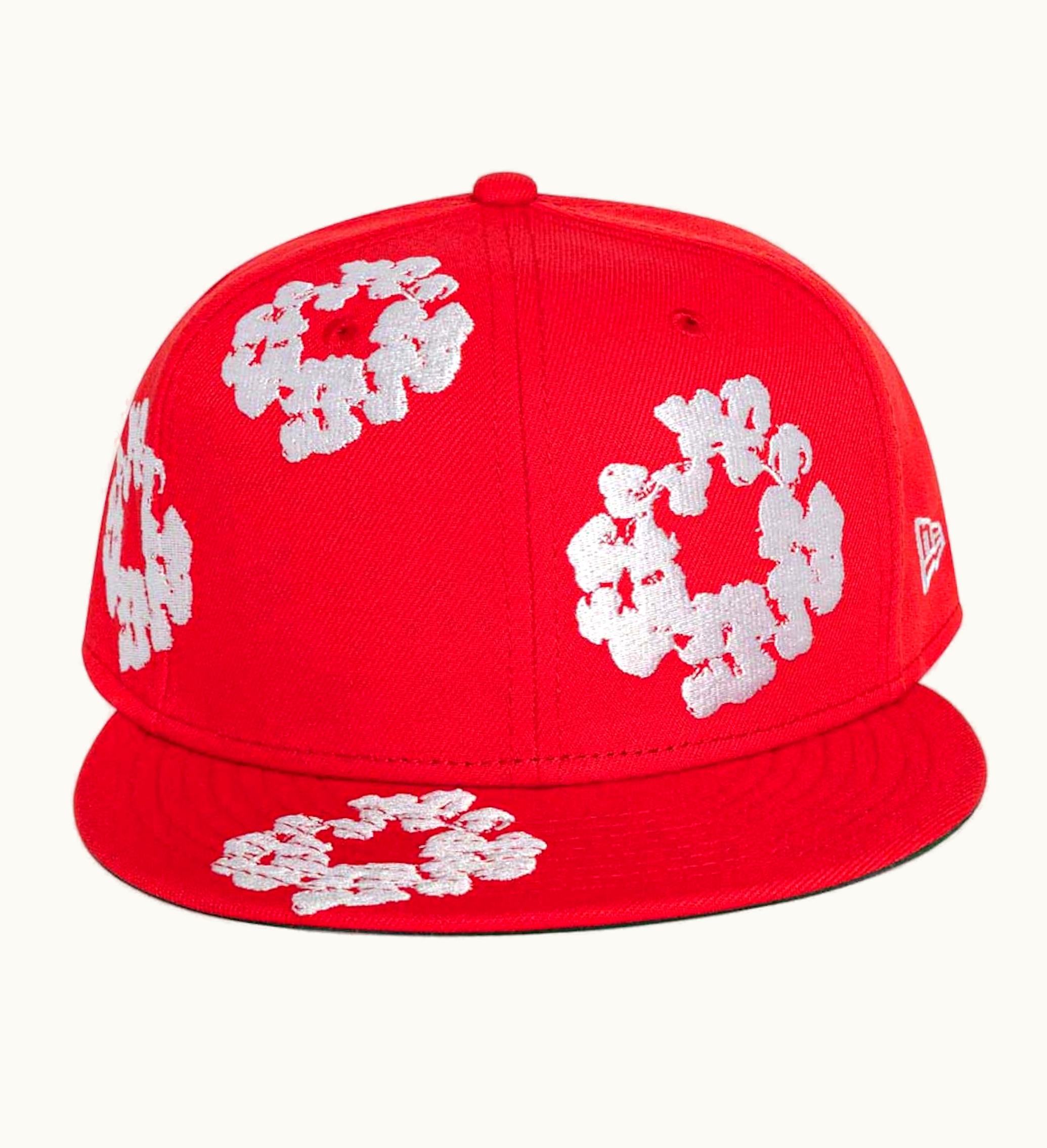 Denim Tears Denim Tears New Era Cotton Wreath 59 50 Cap Red