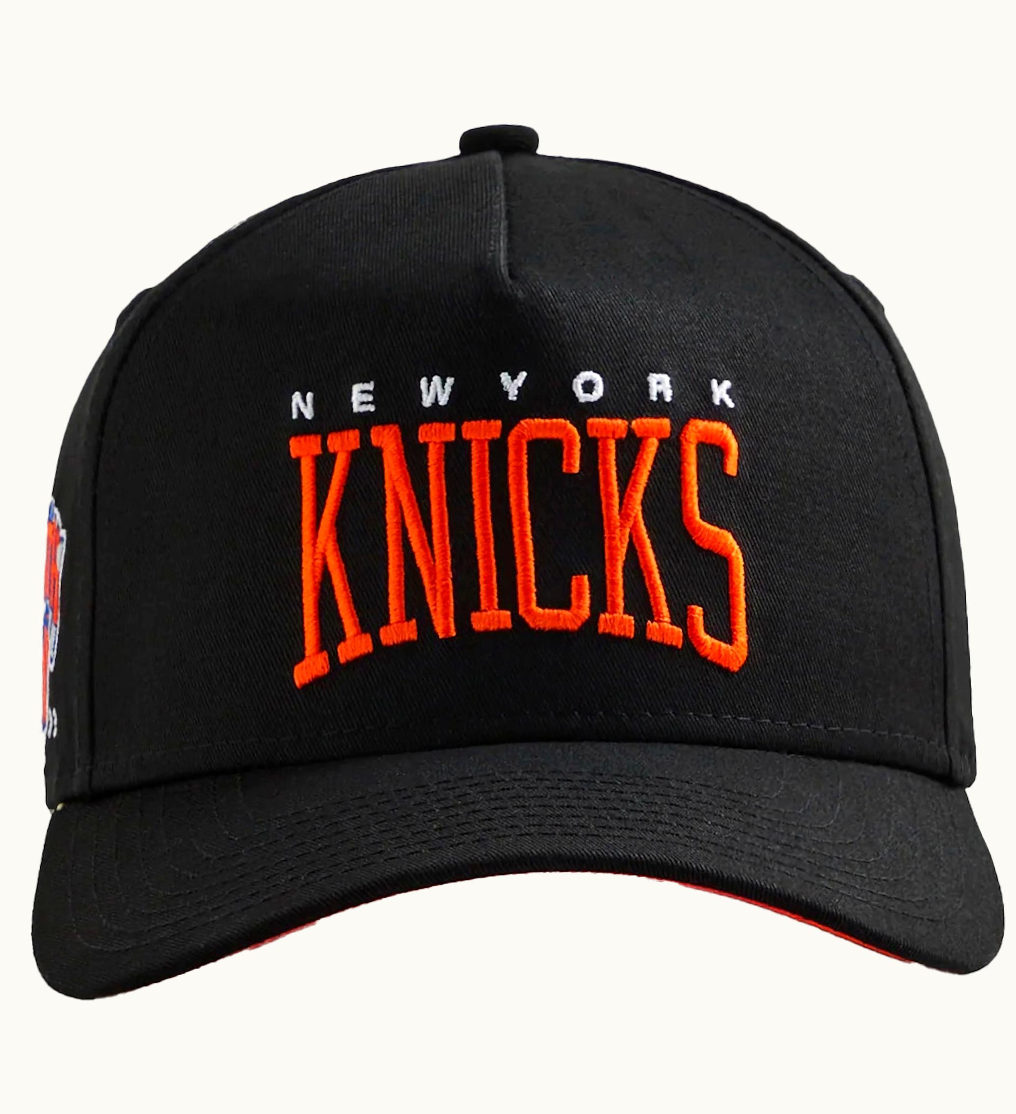 Kith Kith New Era For The New York Knicks Cotton 9forty A Frame Snapback Black