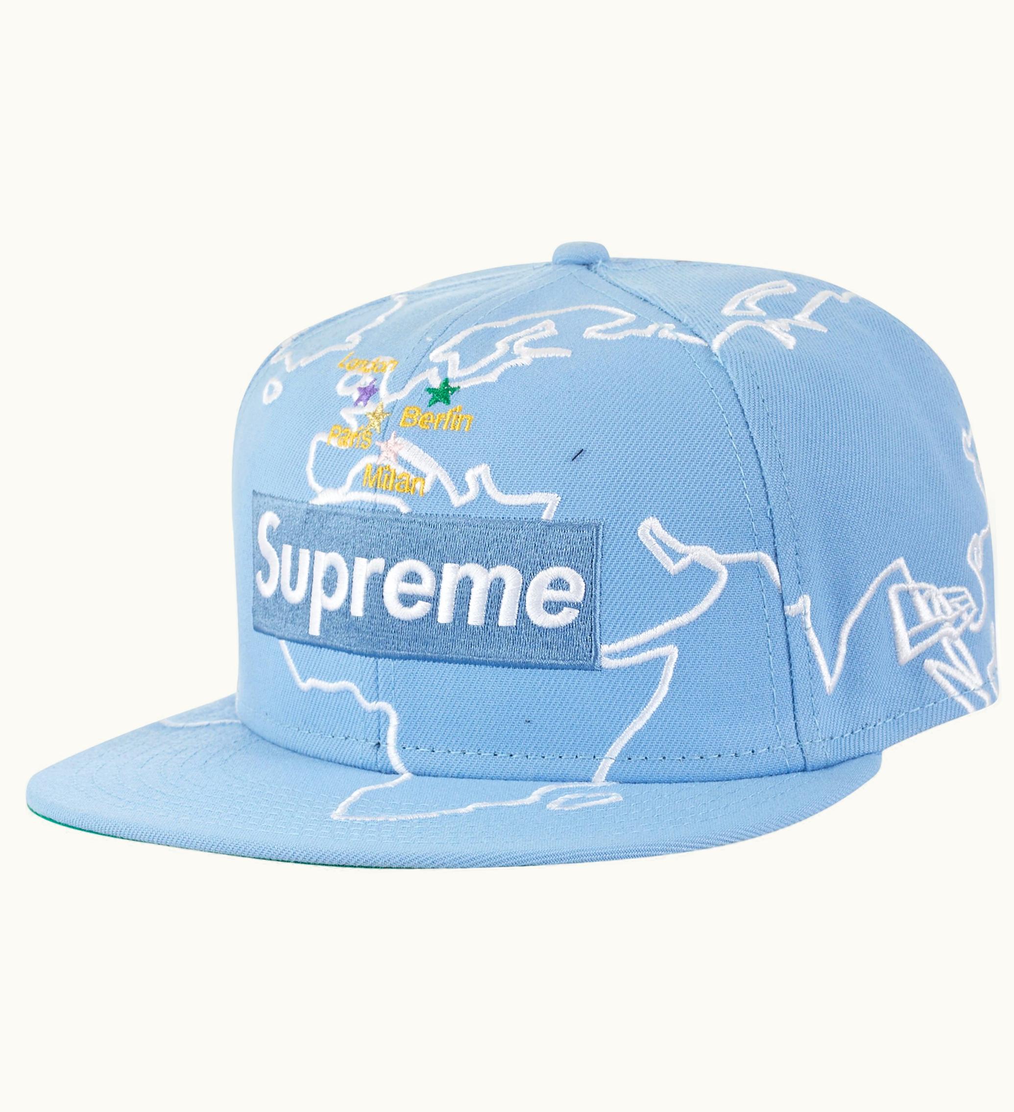 Supreme Supreme Worldwide Box Logo New Era Light Blue
