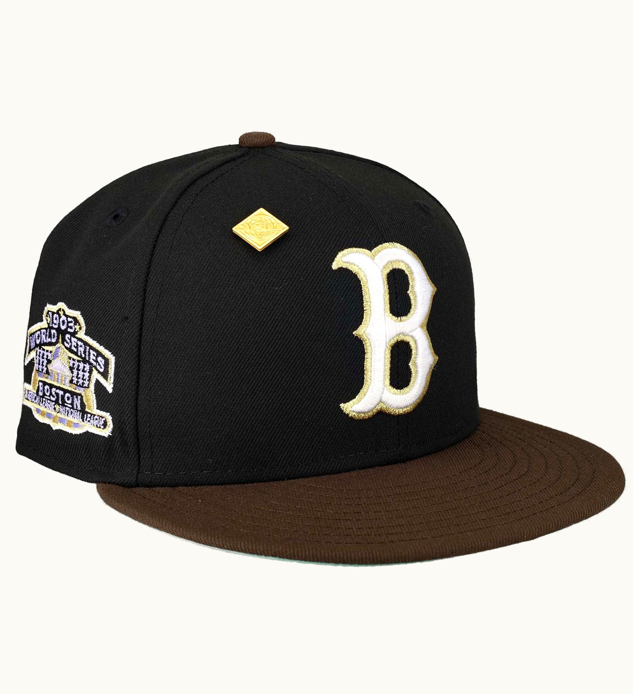 New Era New Era Boston Red Sox Capsule Vintage Collection 1903 World Series Patch 59fifty Fitted Hat Black Teal