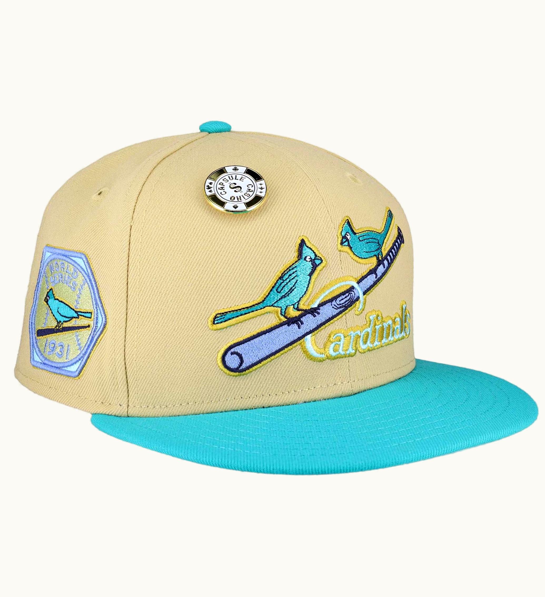 New Era New Era St Louis Cardinals Vegas Gold Collection 1931 World Series Patch 59fifty Fitted Hat Tan Grey