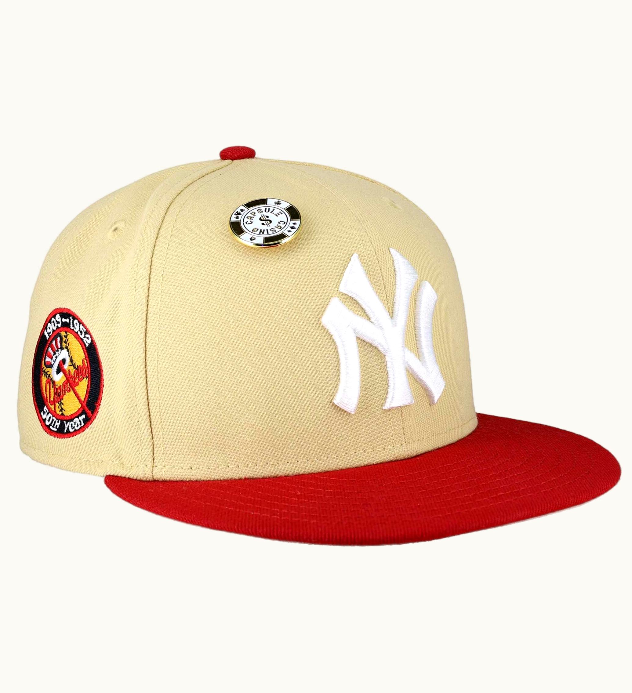 New Era New Era New York Yankees Vegas Gold Collection 50th Year Patch 59fifty Fitted Hat Tan Grey