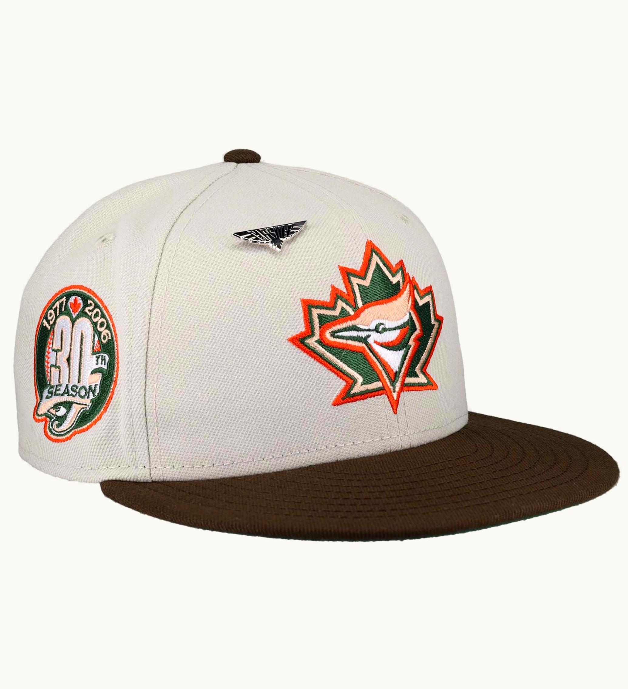 New Era New Era Toronto Blue Jays Capsule Bird Collection 30th Season Patch 59fifty Fitted Hat Tan Green
