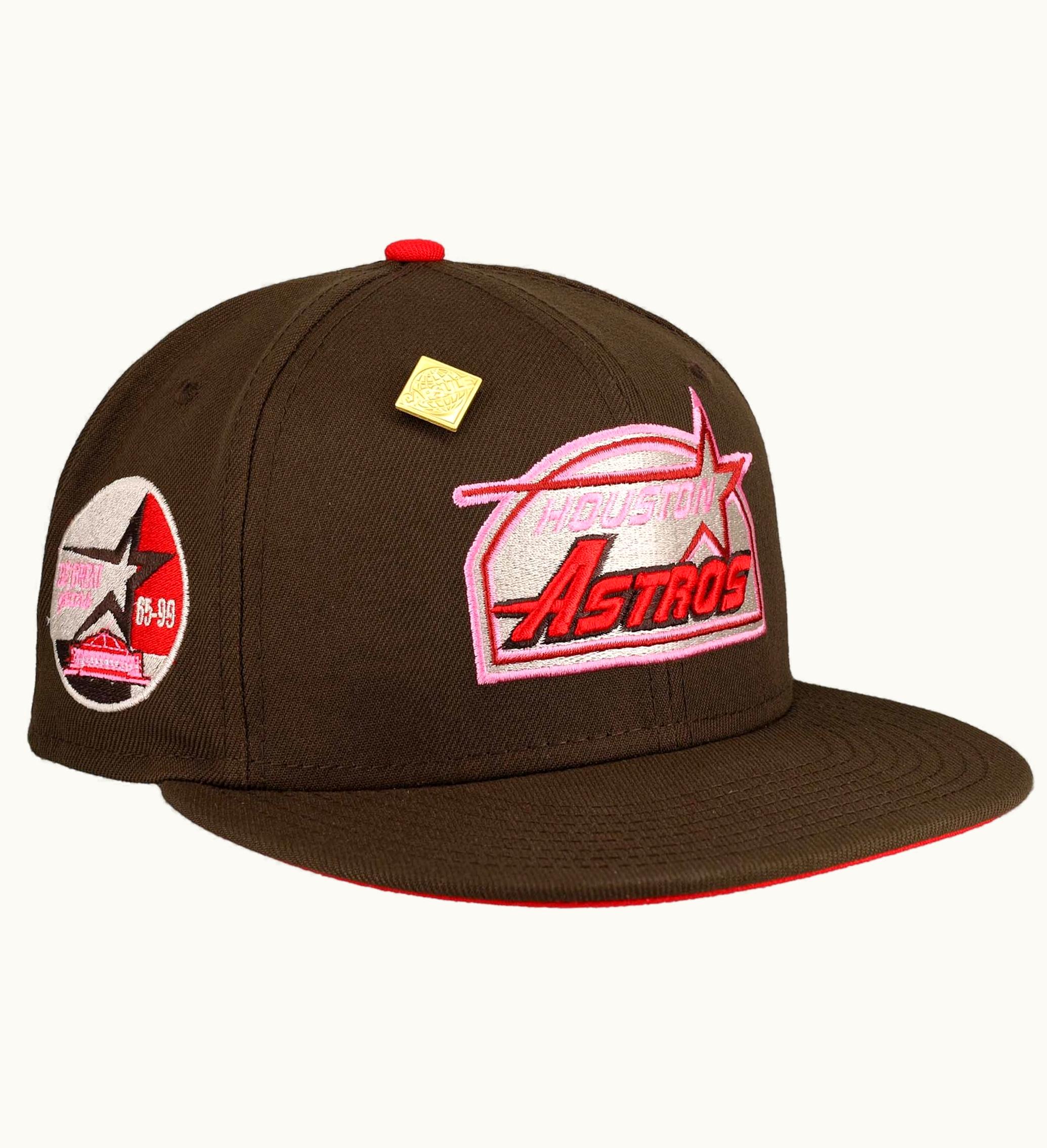 New Era New Era Houston Astros Capsule Valentines Day 35 Great Years Patch 59fifty Fitted Hat Brown Red