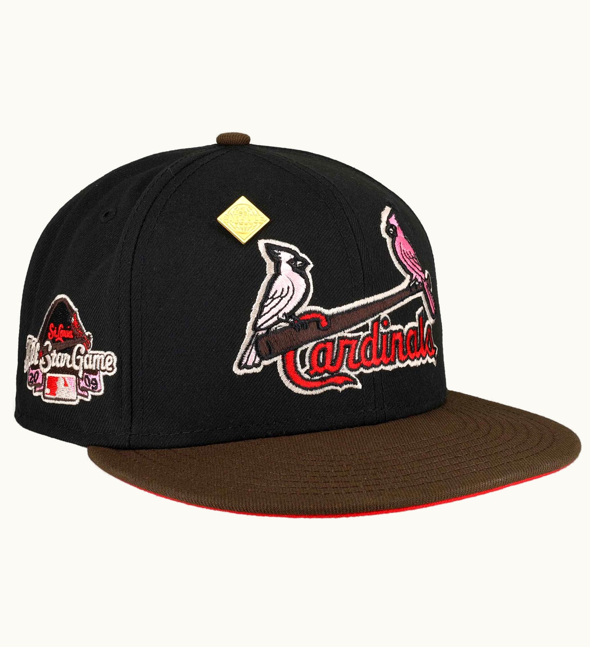 New Era New Era St Louis Cardinals Capsule Valentines Day 2009 All Star Game Patch 59fifty Fitted Hat Black Red