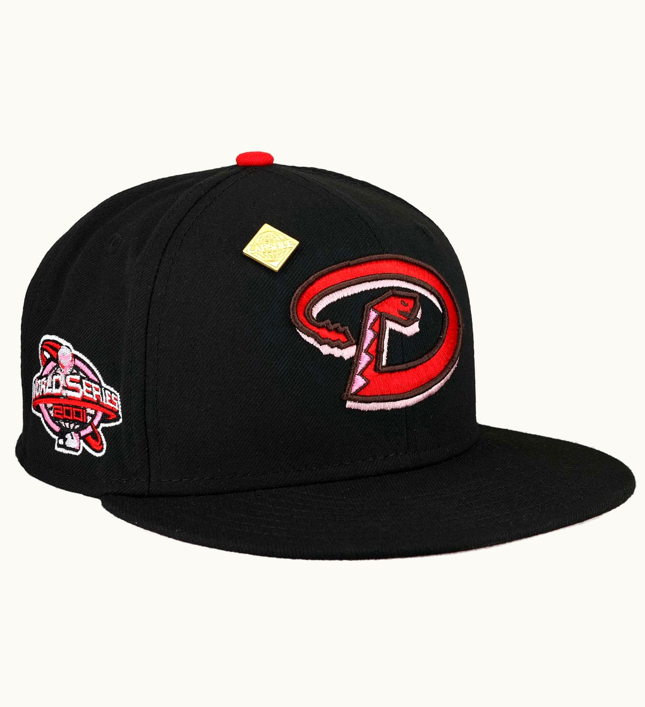 New Era New Era Arizona Diamondbacks Capsule Valentines Day 2001 World Series Patch 59fifty Fitted Hat Black Pink