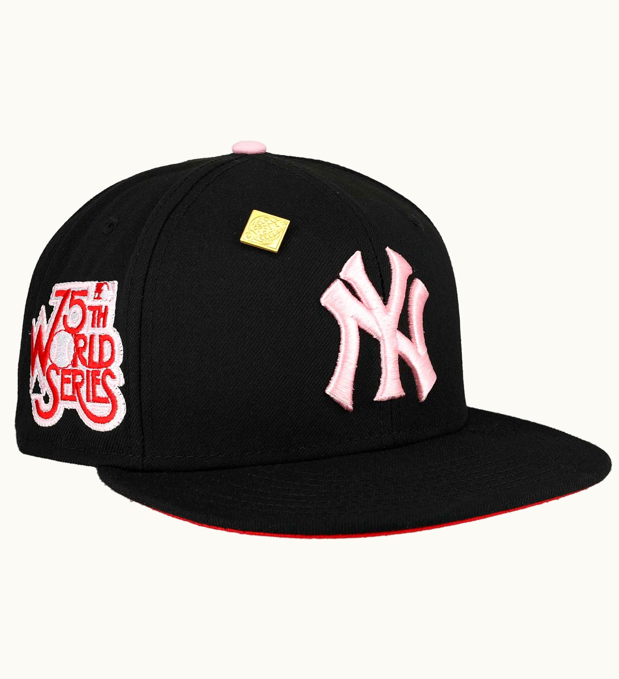 New Era New Era New York Yankees Capsule Valentines Day 75th World Series Patch 59fifty Fitted Hat Black Red