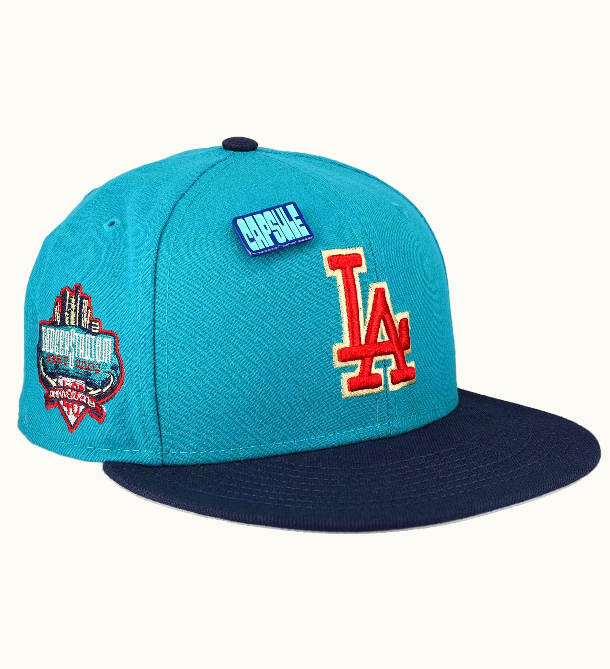 New Era New Era Los Angeles Dodgers Capsule Teal Collection 40th Anniversary 59fifty Fitted Hat Teal Grey