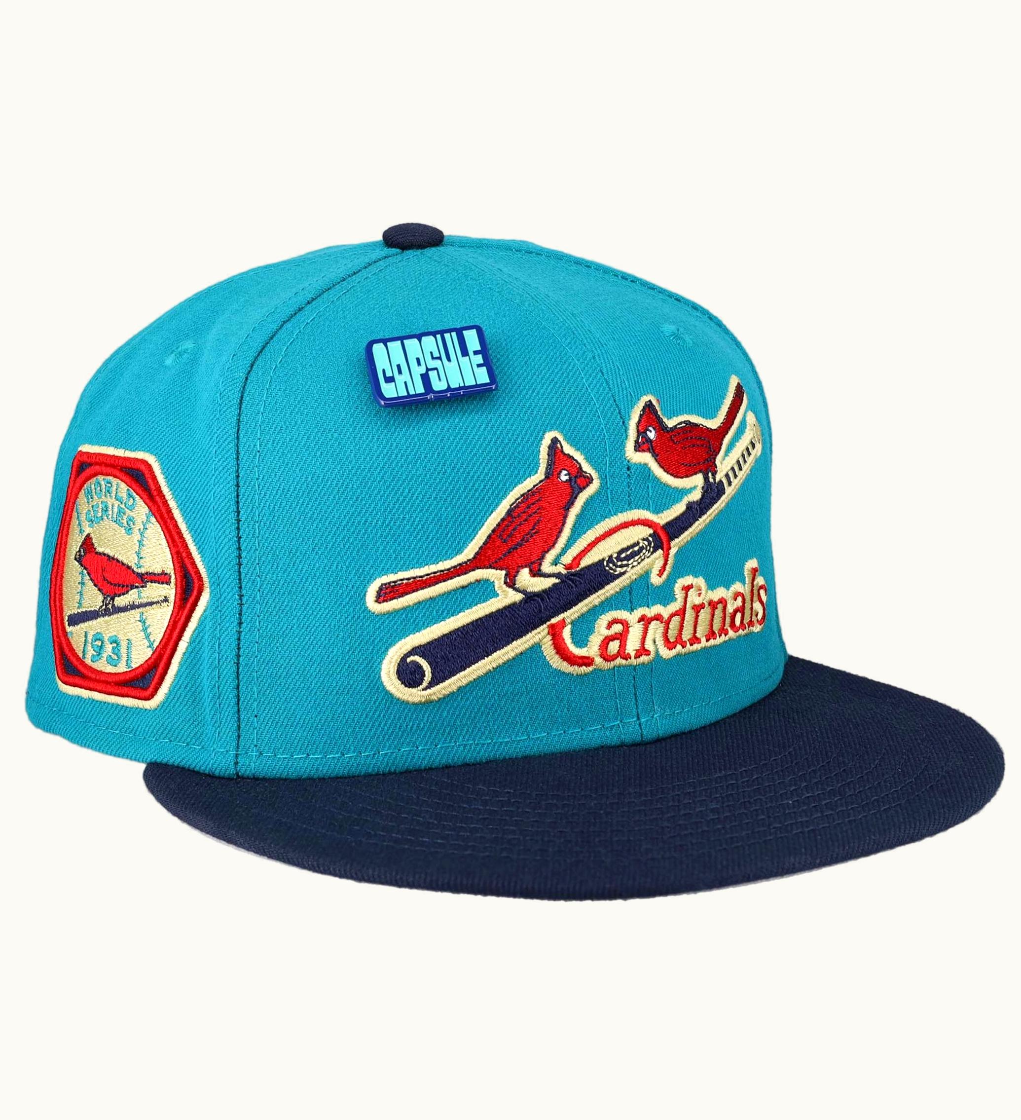 New Era New Era St Louis Cardinals Capsule Teal Collection 1931 World Series 59fifty Fitted Hat Teal Grey
