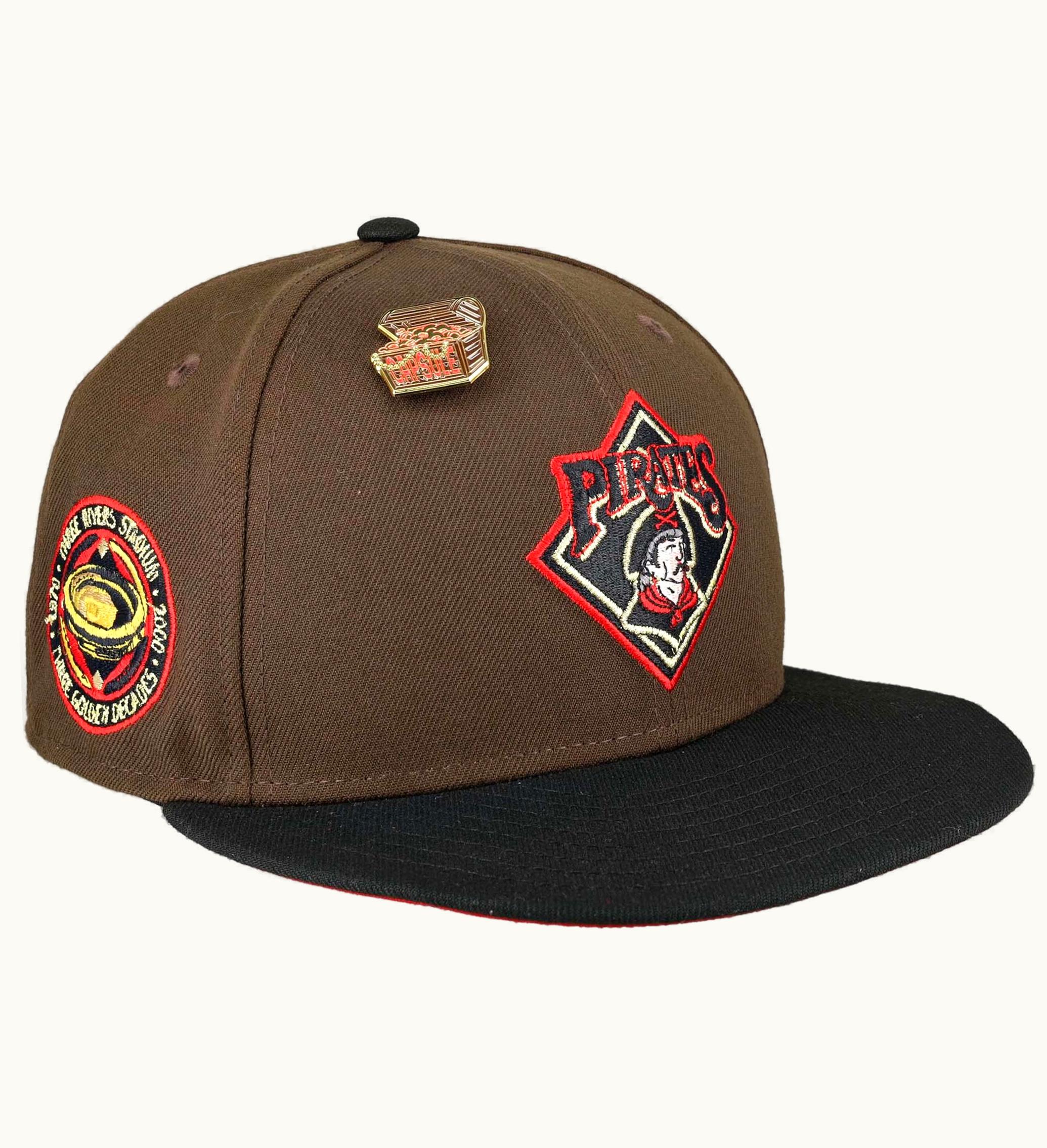 New Era New Era Pittsburgh Pirates Capsule Buried Treasure Three Golden Decades 59fifty Fitted Hat Brown Red