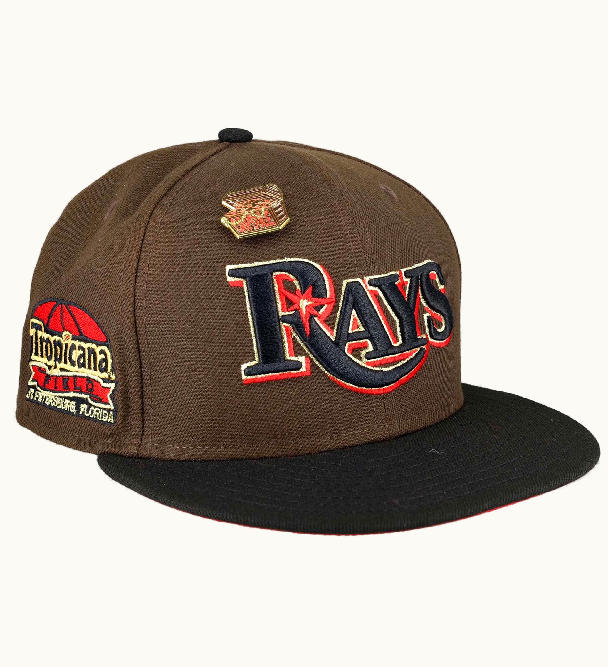New Era New Era Tampa Bay Rays Capsule Buried Treasure Tropicana Field 59fifty Fitted Hat Brown Red