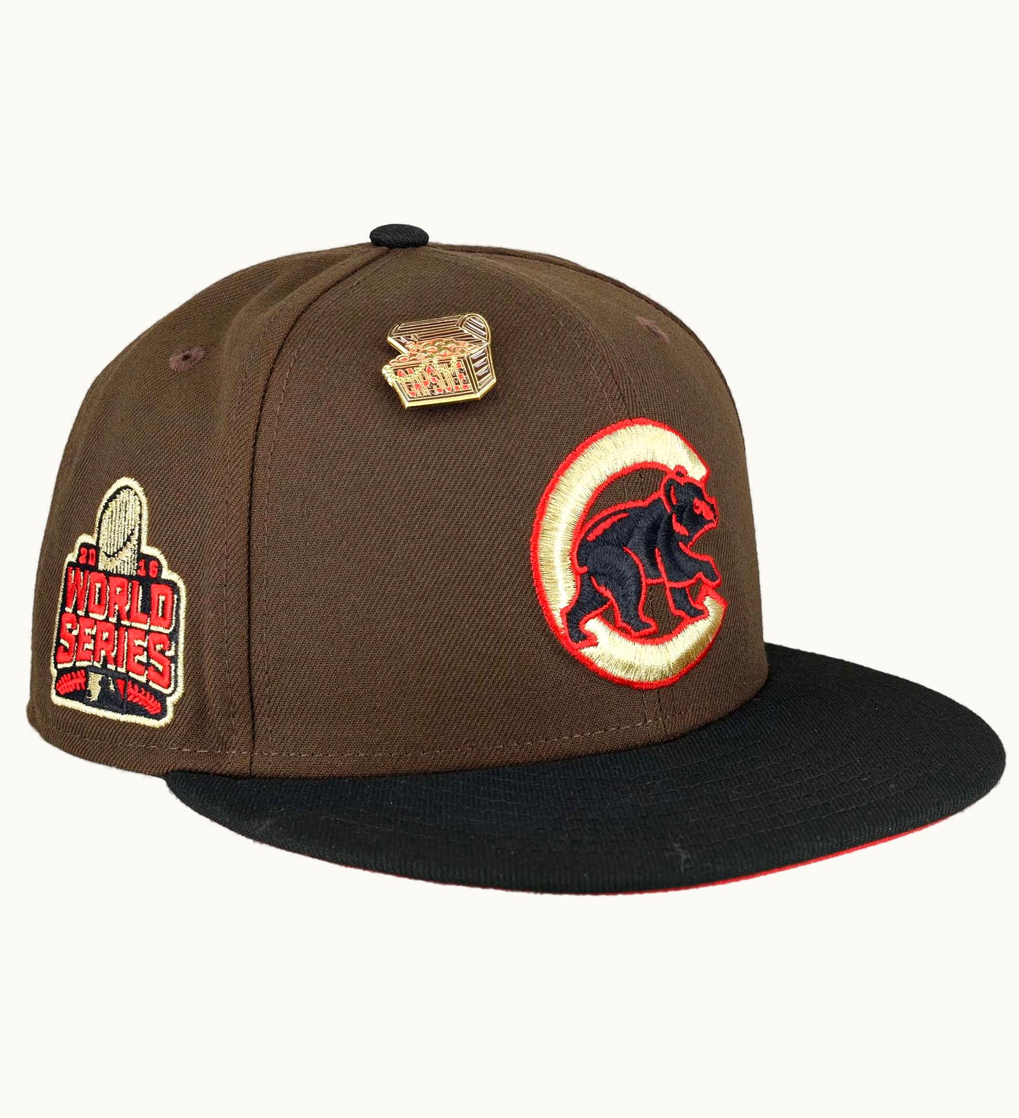 New Era New Era Chicago Cubs Capsule Buried Treasure 2016 World Series 59fifty Fitted Hat Brown Red