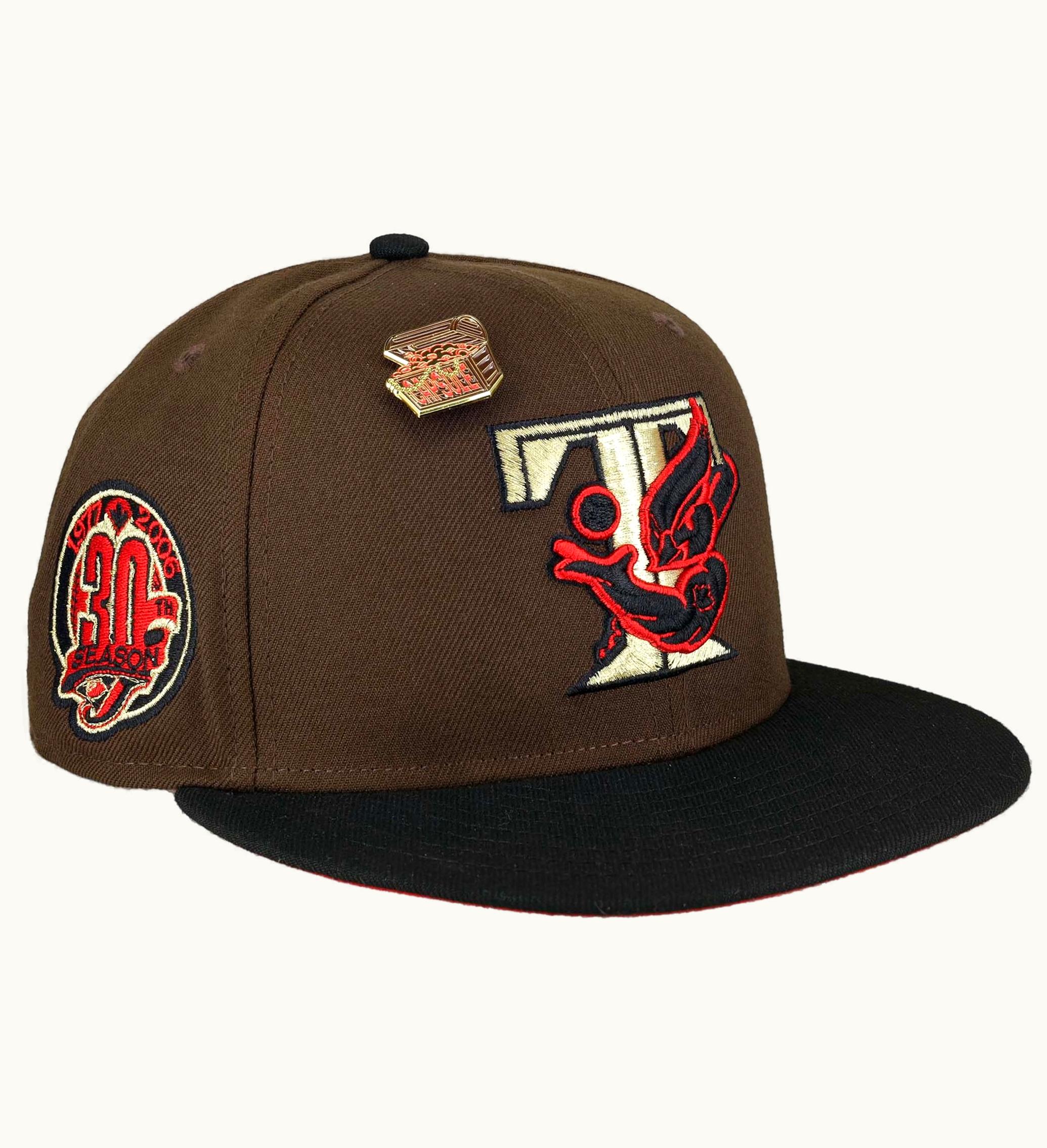 New Era New Era Toronto Blue Jays Capsule Buried Treasure 30th Season 59fifty Fitted Hat Brown Red