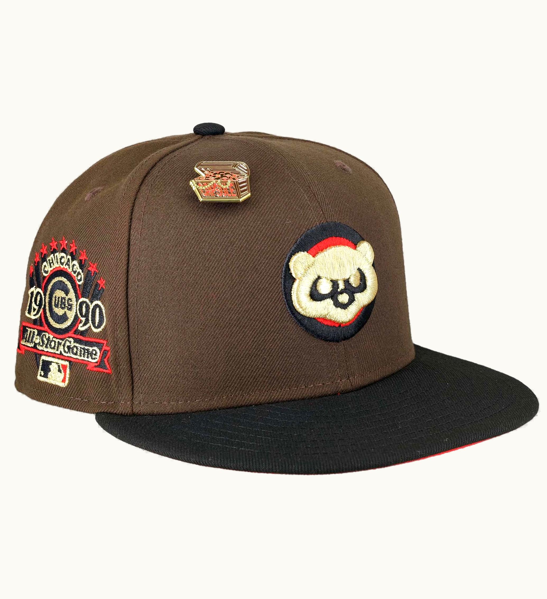 New Era New Era Chicago Cubs Capsule Buried Treasure 1990 All Star Game 59fifty Fitted Hat Brown Red