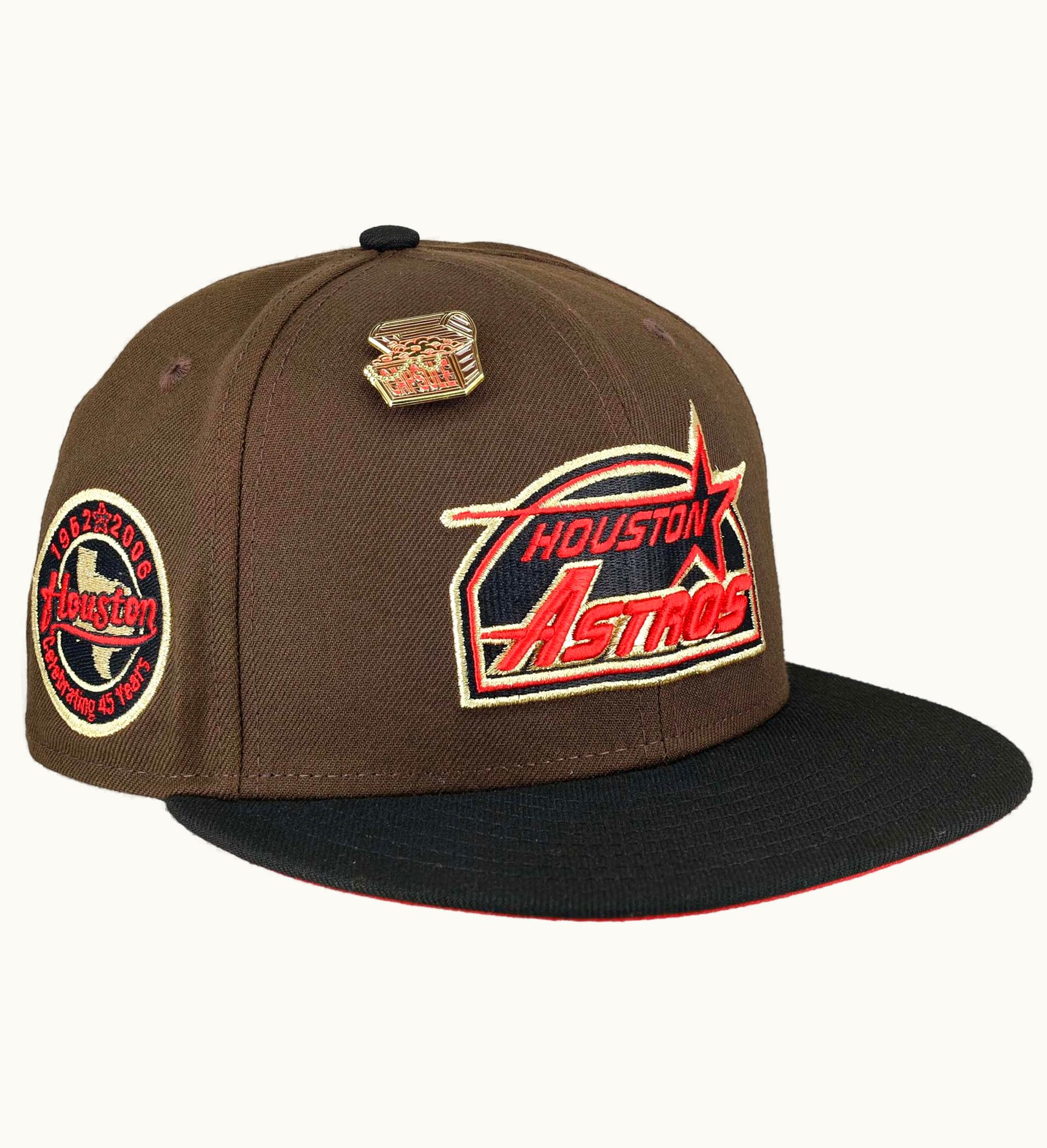 New Era New Era Houston Astros Capsule Buried Treasure 45th Year 59fifty Fitted Hat Brown Red