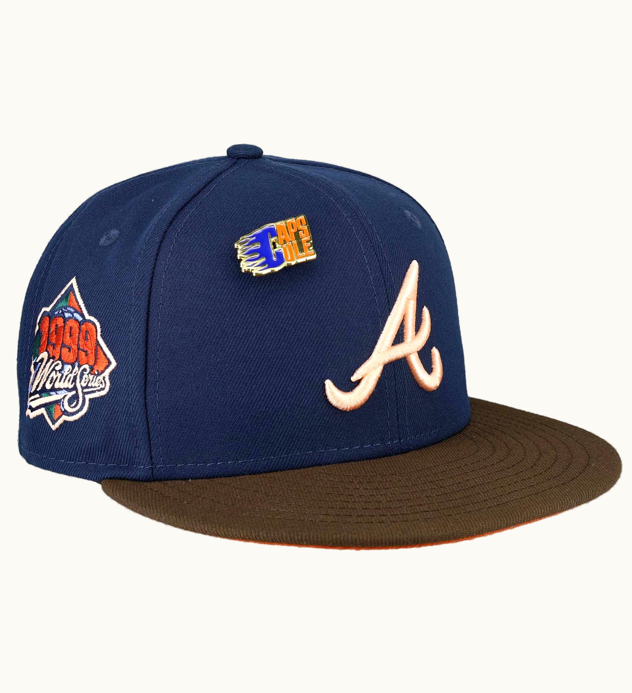 New Era New Era Atlanta Braves Capsule Navy Nitro 1999 World Series 59fifty Fitted Hat Navy Orange
