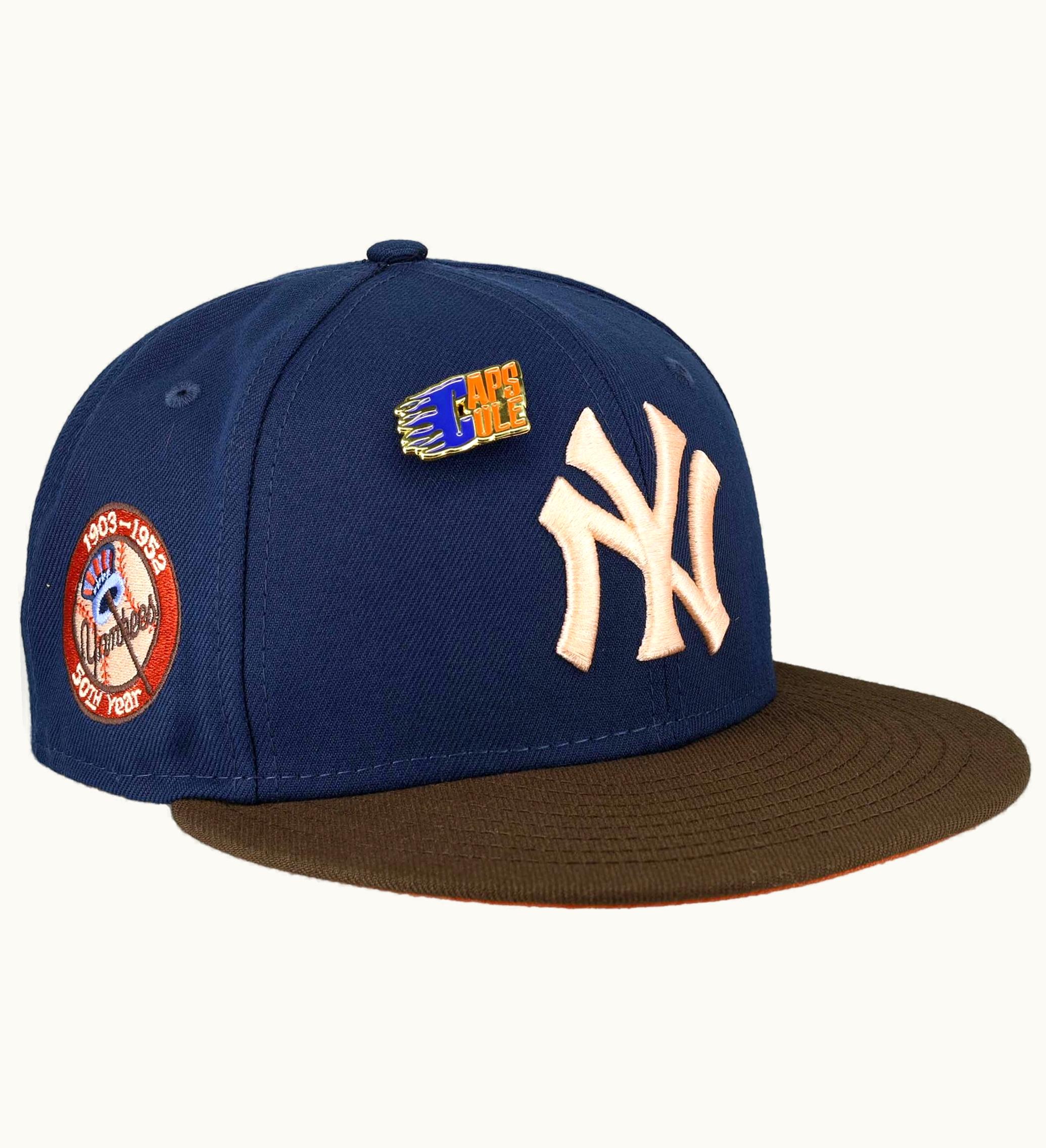 New Era New Era New York Yankees Capsule Navy Nitro 50th Year 59fifty Fitted Hat Navy Orange