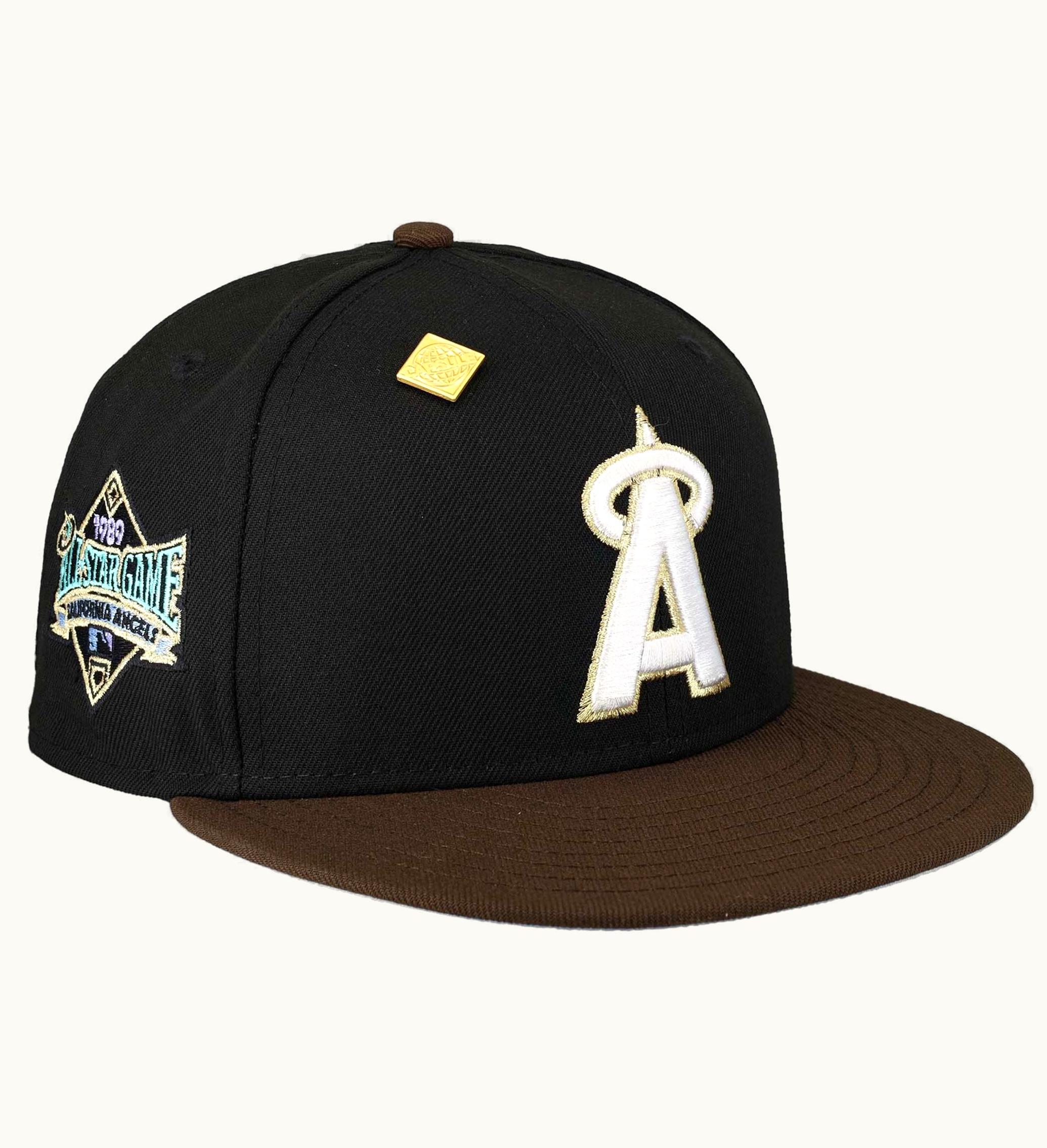 New Era New Era California Angels Capsule Vintage Series 1989 All Star Game Patch 59fifty Fitted Hat Black Blue