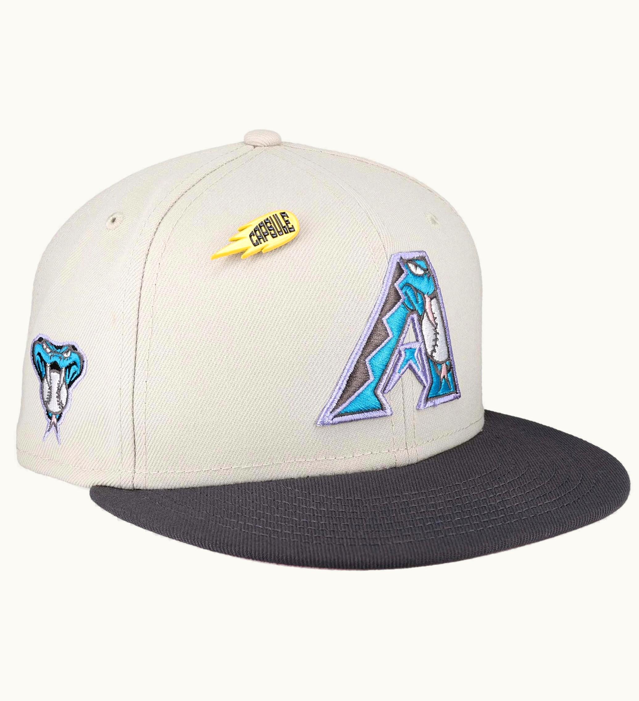 New Era New Era Arizona Diamondbacks Capsule Comet Collection Snakebite 59fifty Fitted Hat Grey Pink